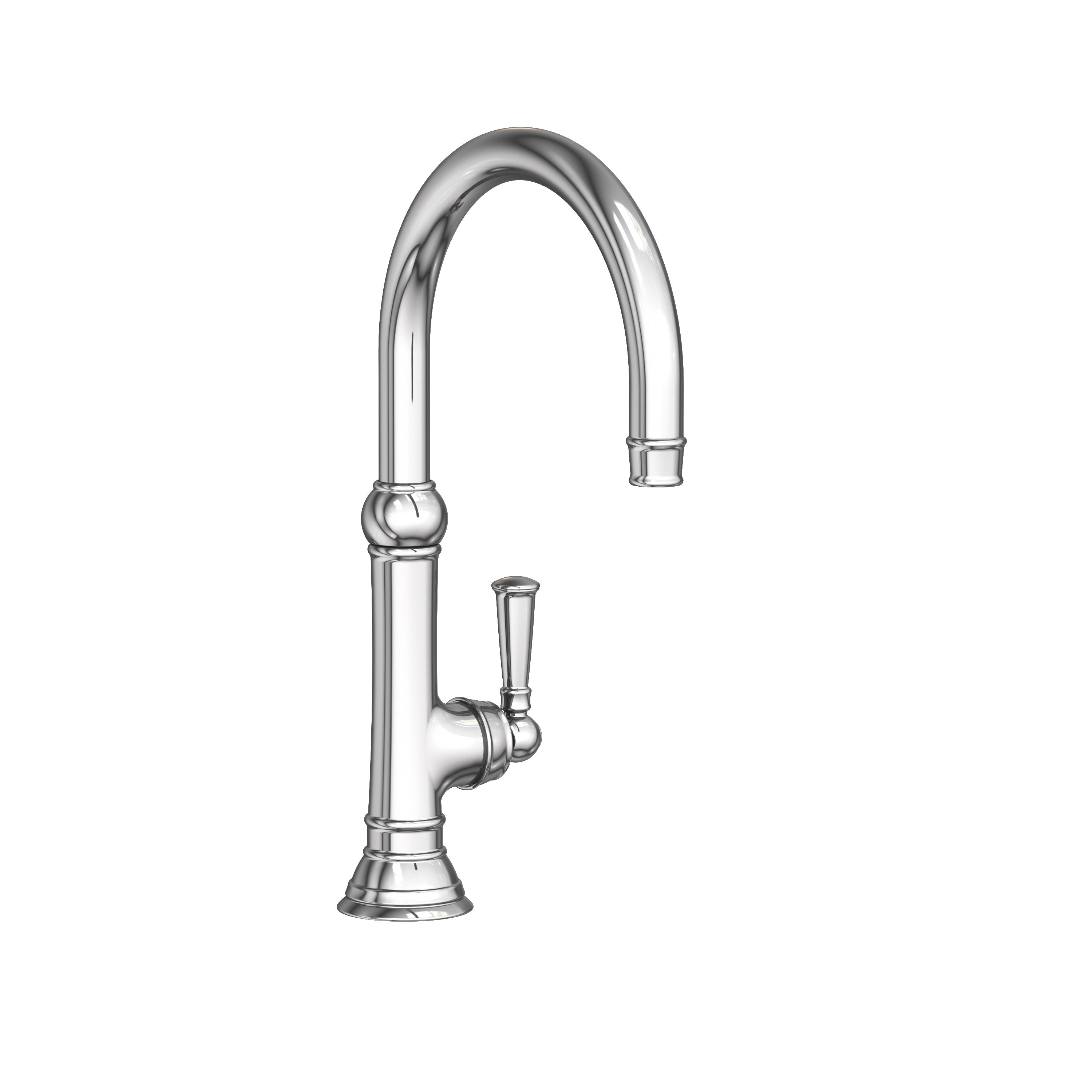 polished chrome kitchen faucet