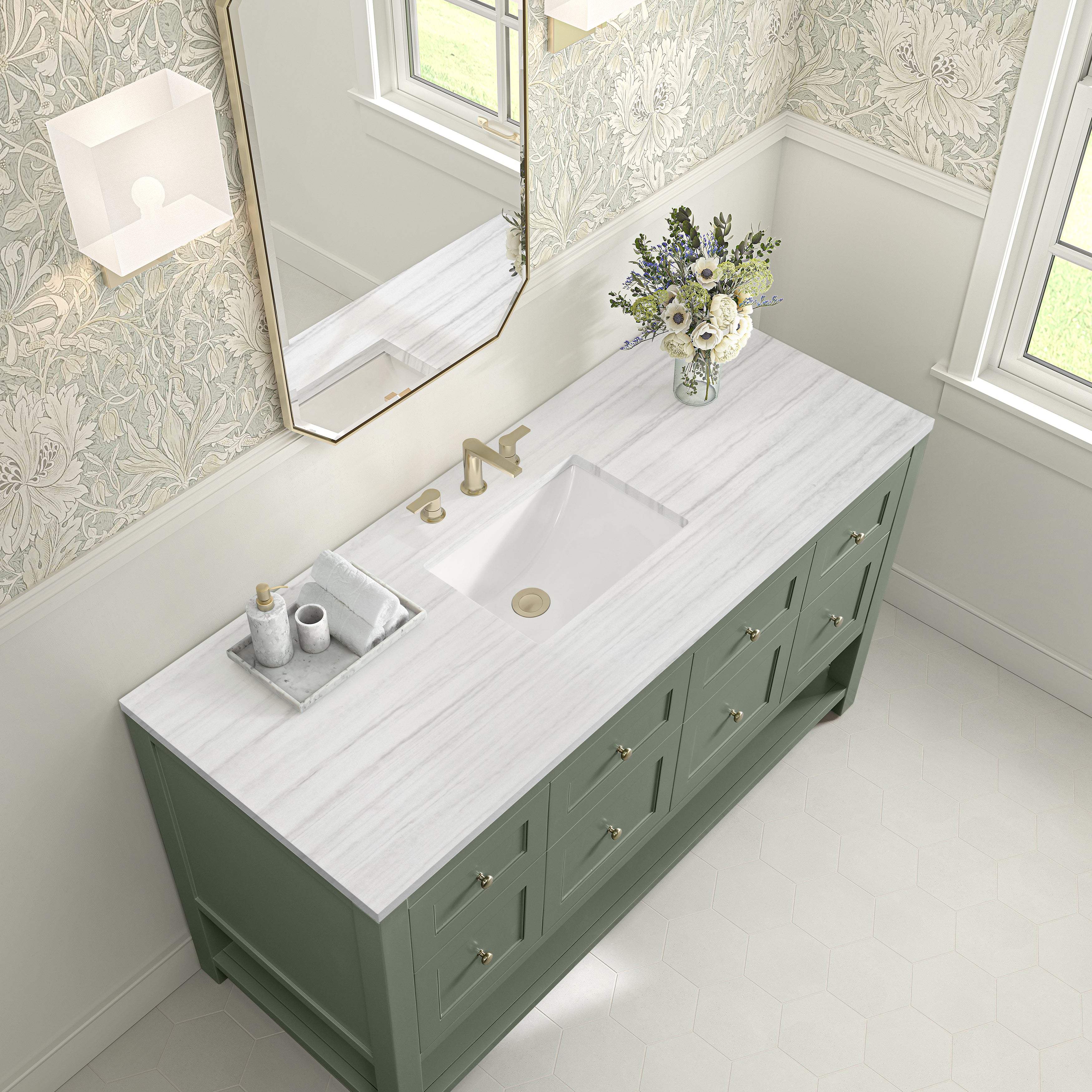 arctic fall solid surface top vanity