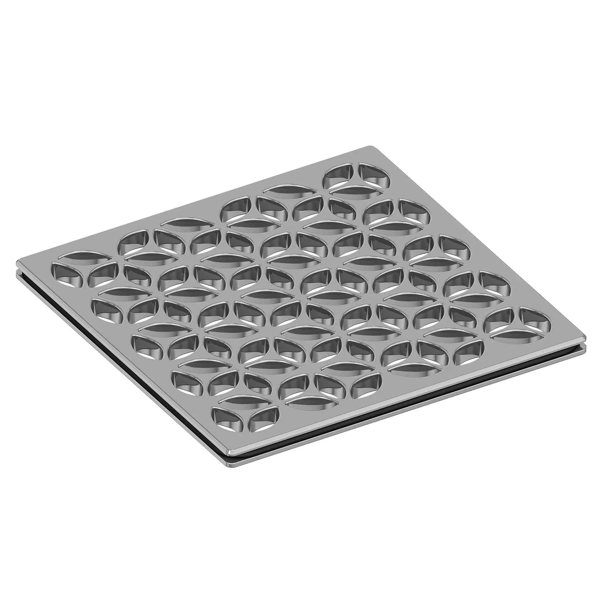 polished chrome shower drain
