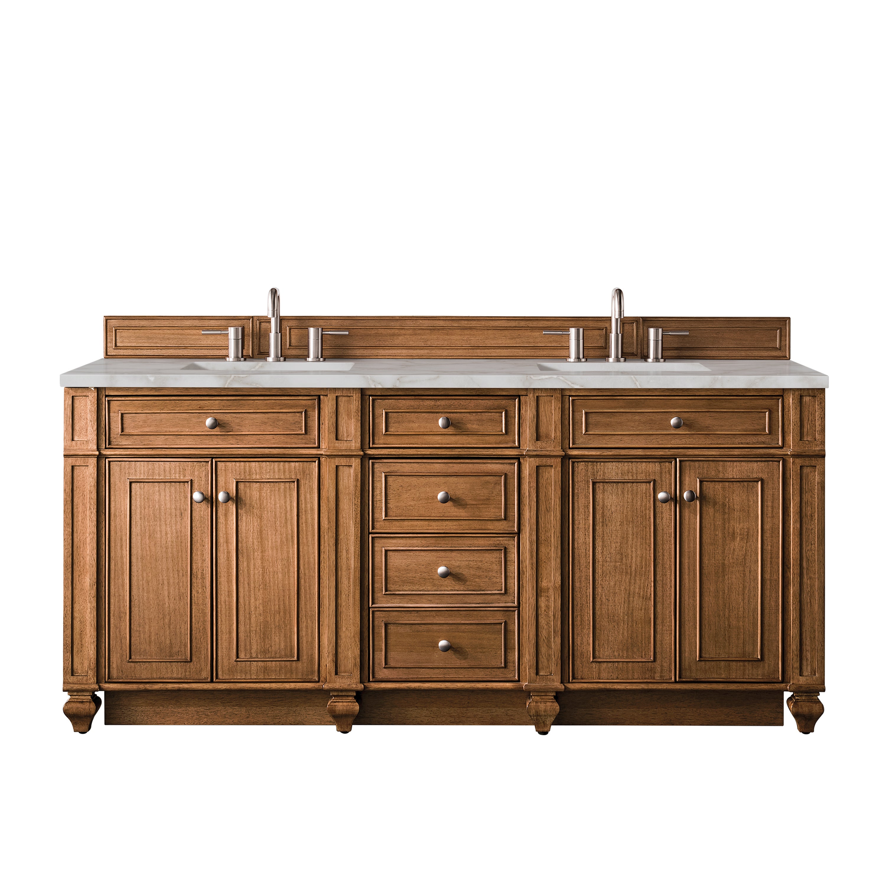 James Martin Vanities Bristol 72" Double Vanity - Saddle Brown