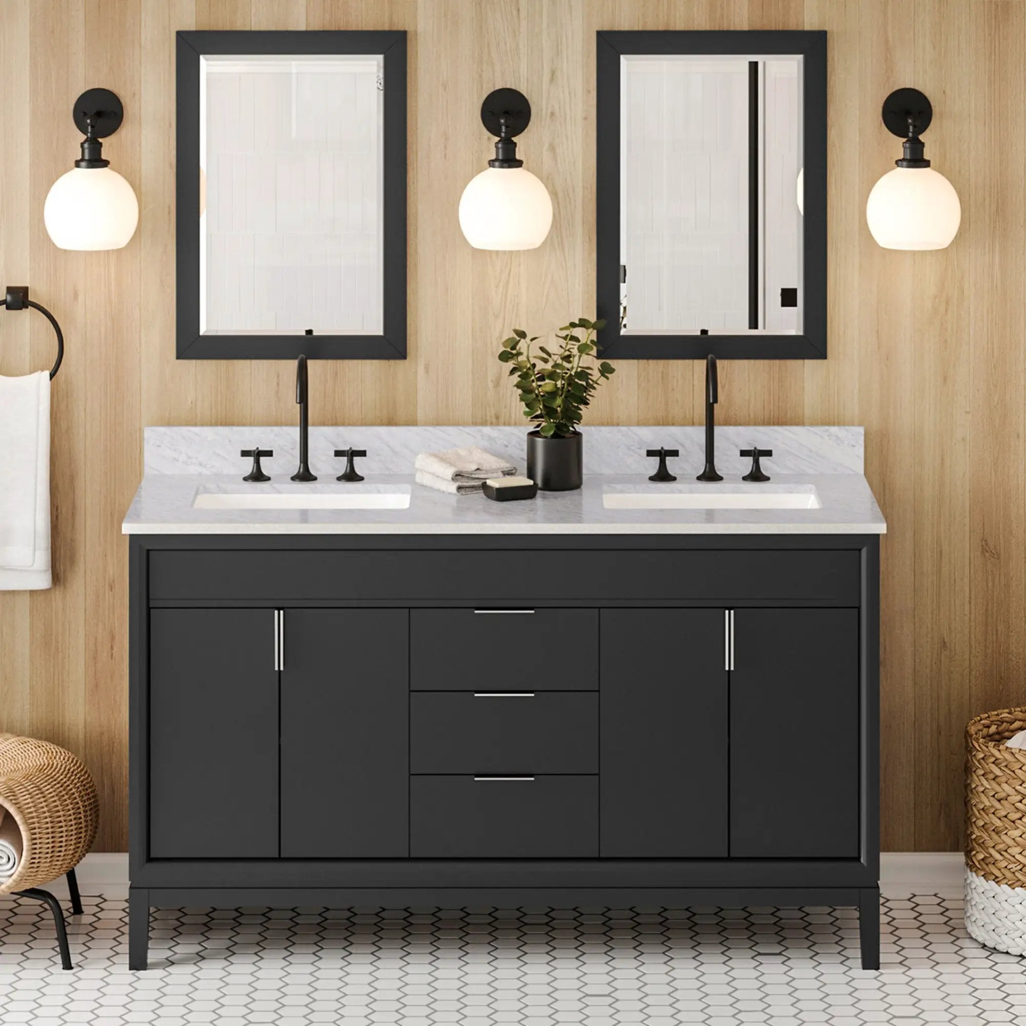 Jeffrey Alexander 60" Theodora Vanity Set by Jeffrey Alexander