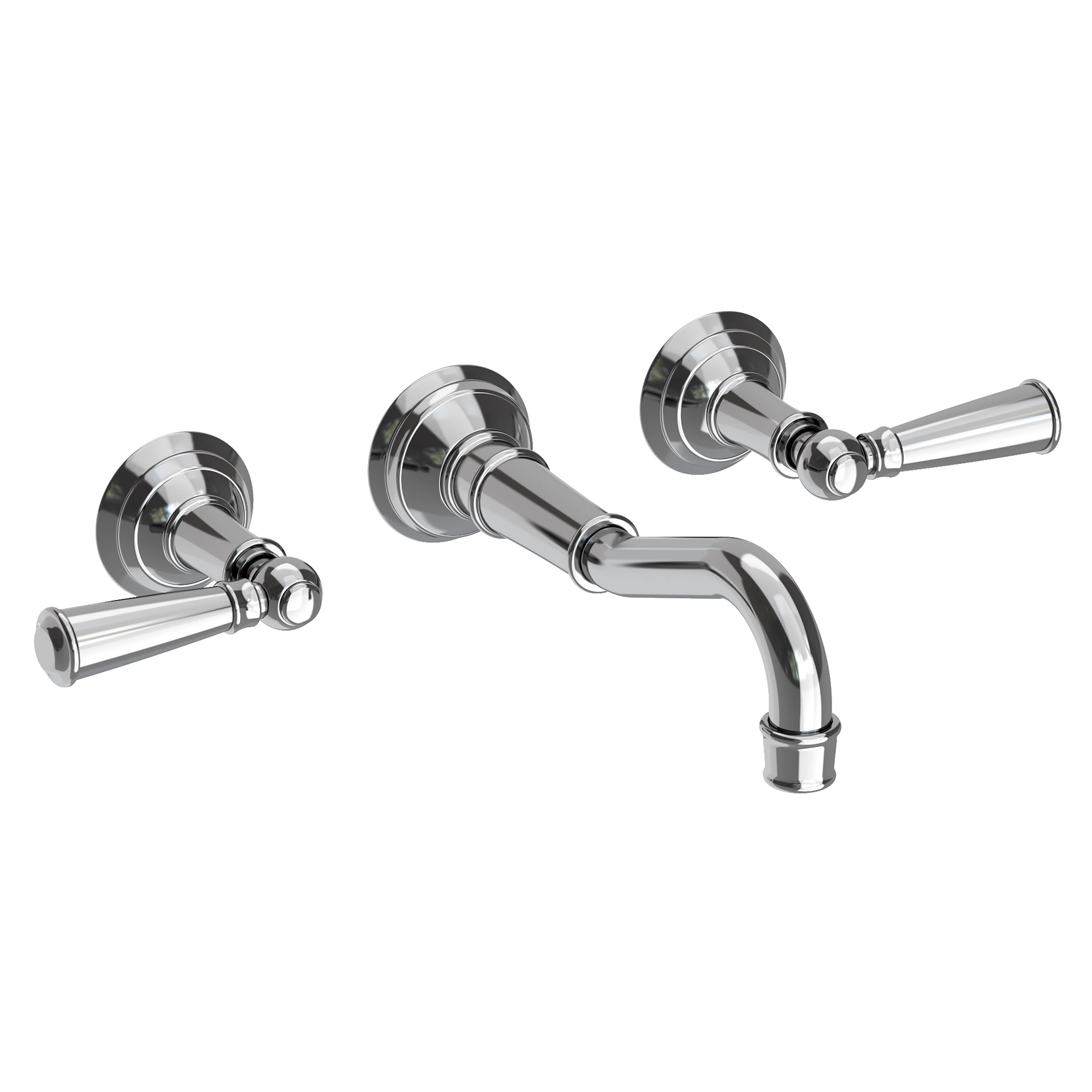 polished chrome lavatory faucet