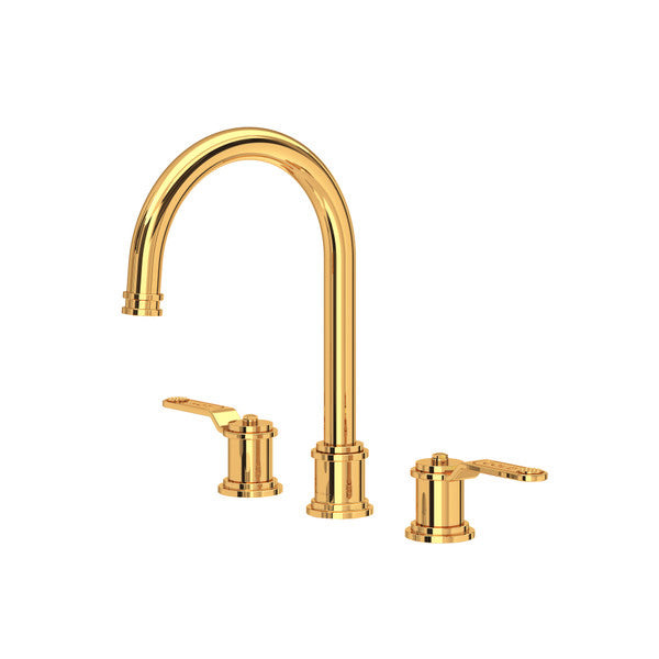 Rohl Perrin & Rowe Armstrong Widespread Lavatory Faucet with C-Spout