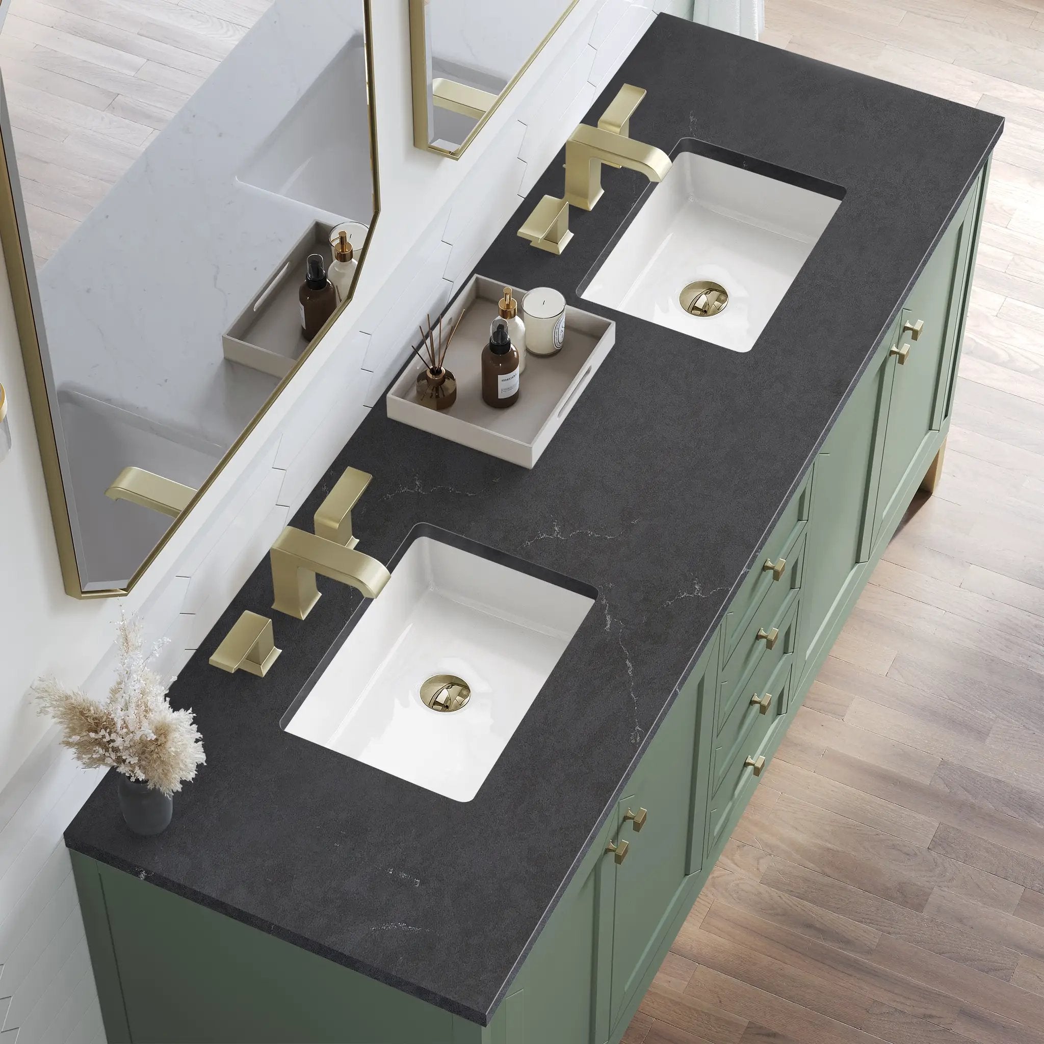 smokey celadon vanity