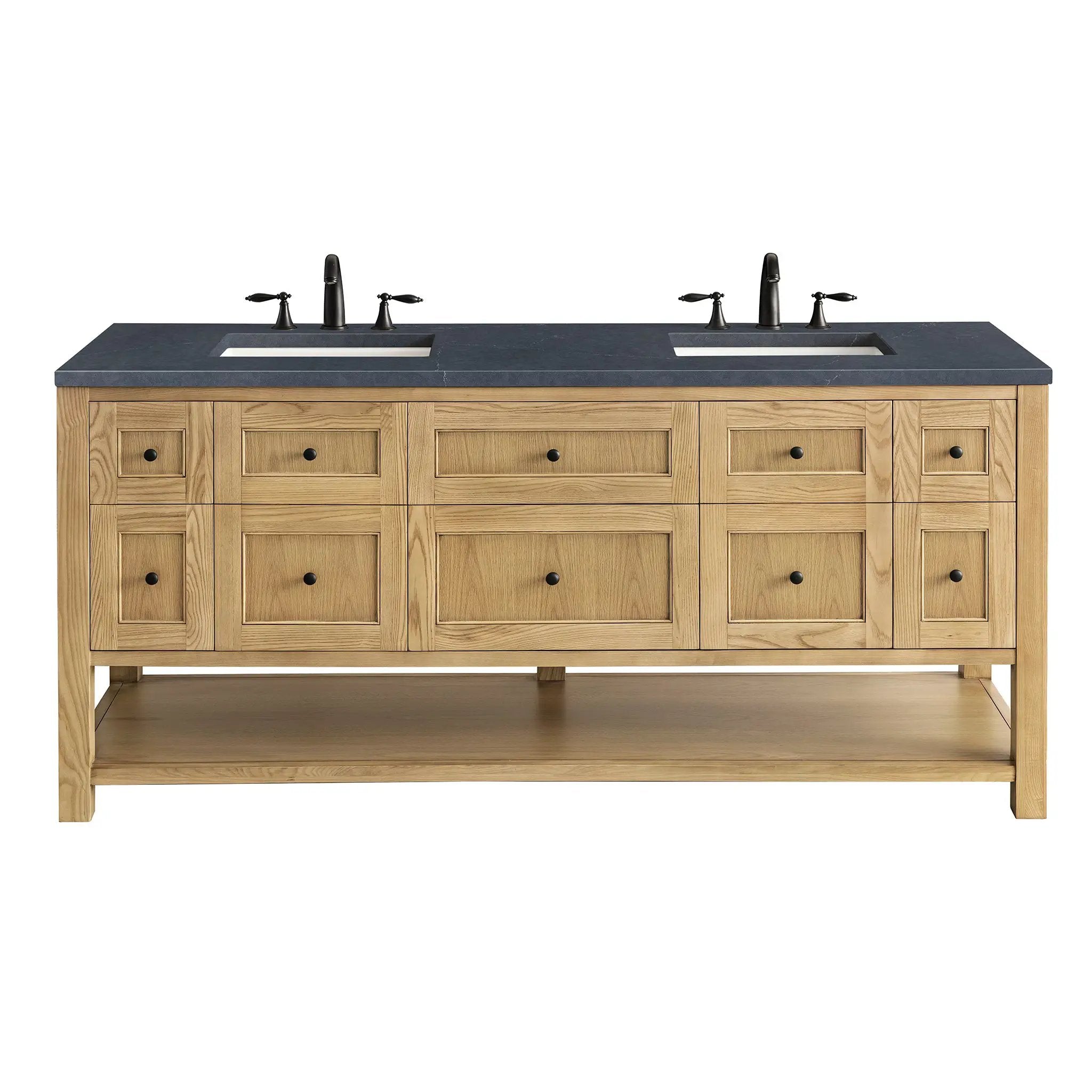 James Martin Breckenridge 72" Double Vanity Set - Light Natural Oak by James Martin Vanities