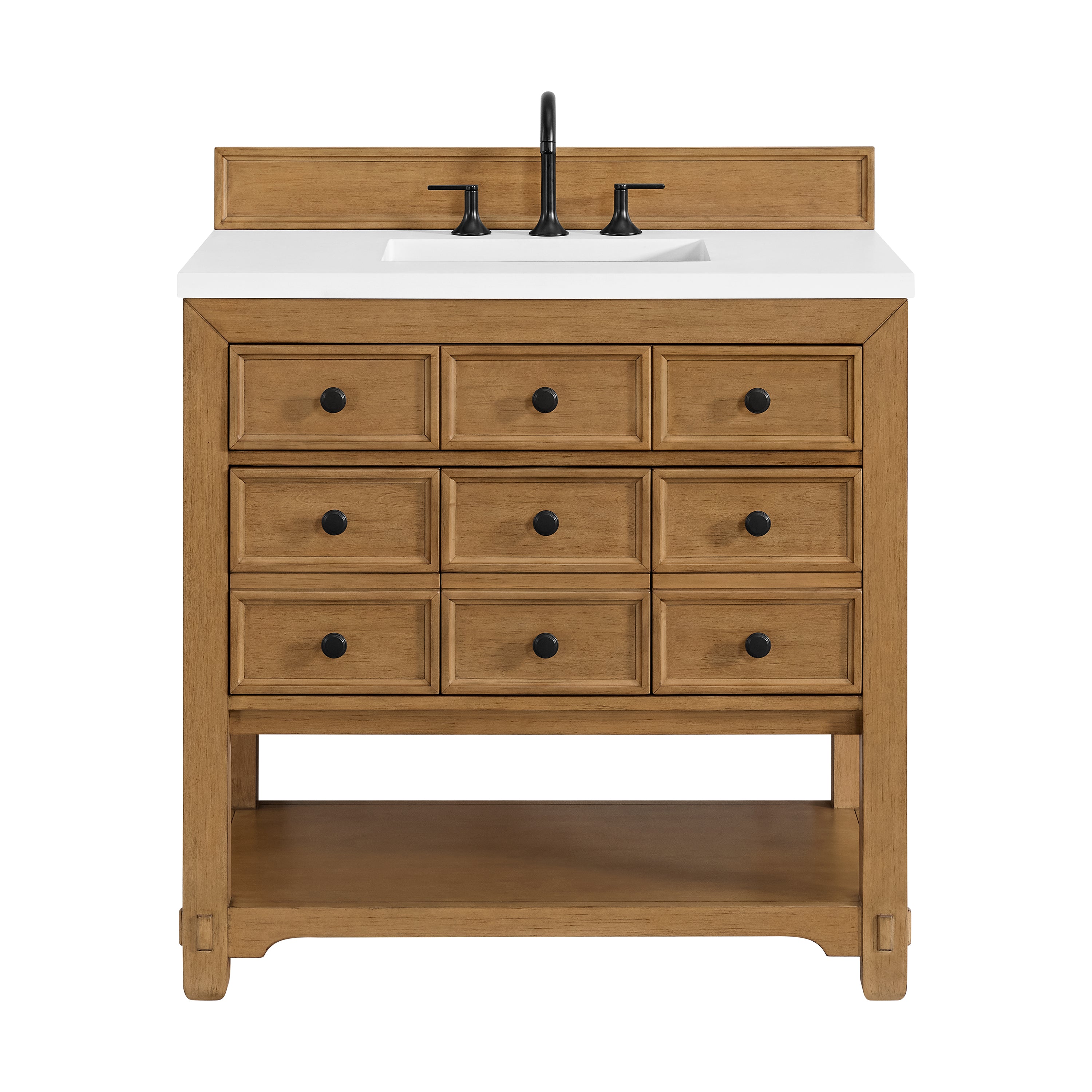 James Martin Vanities Malibu 36" Single Vanity - Amber Birch