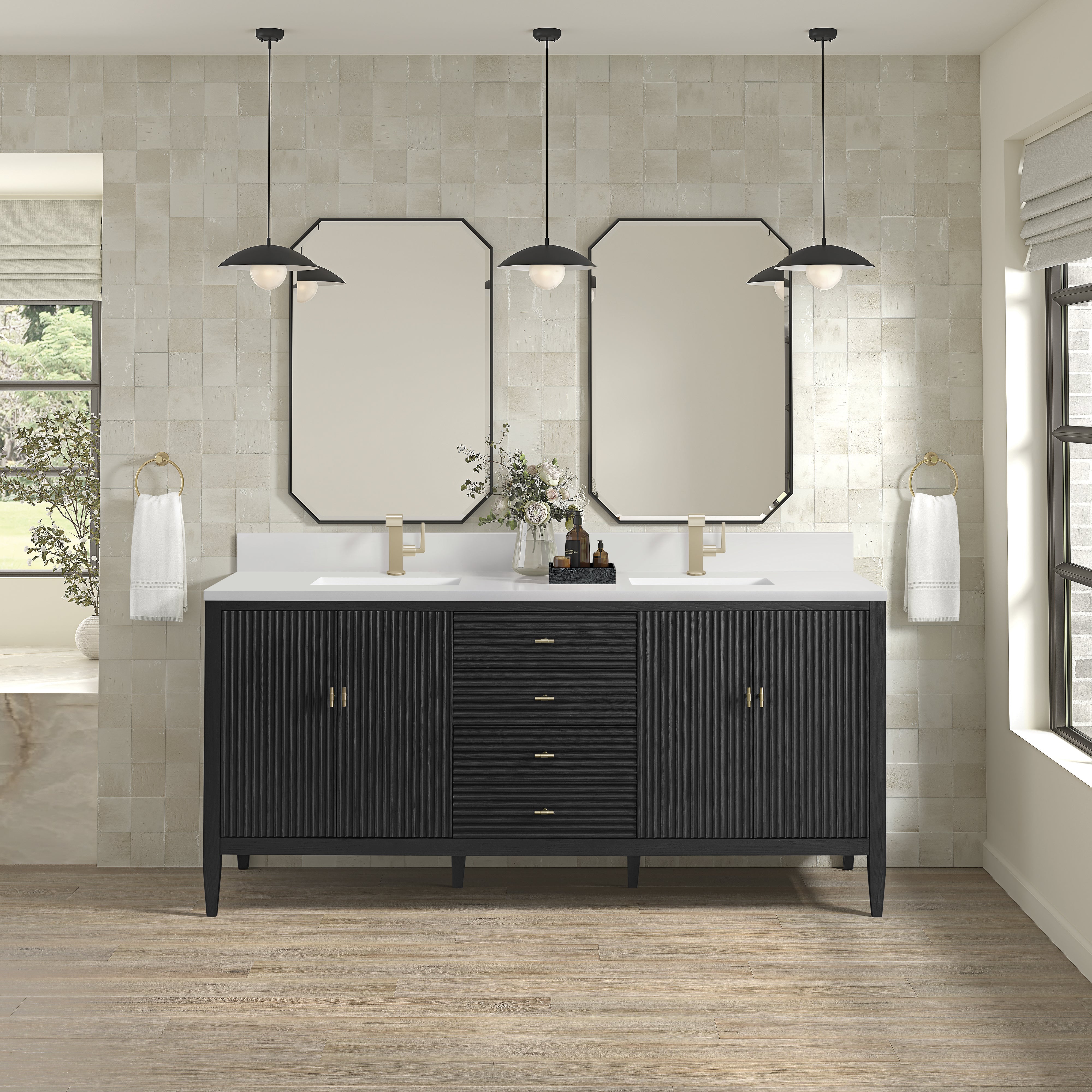 carbon oak vanity