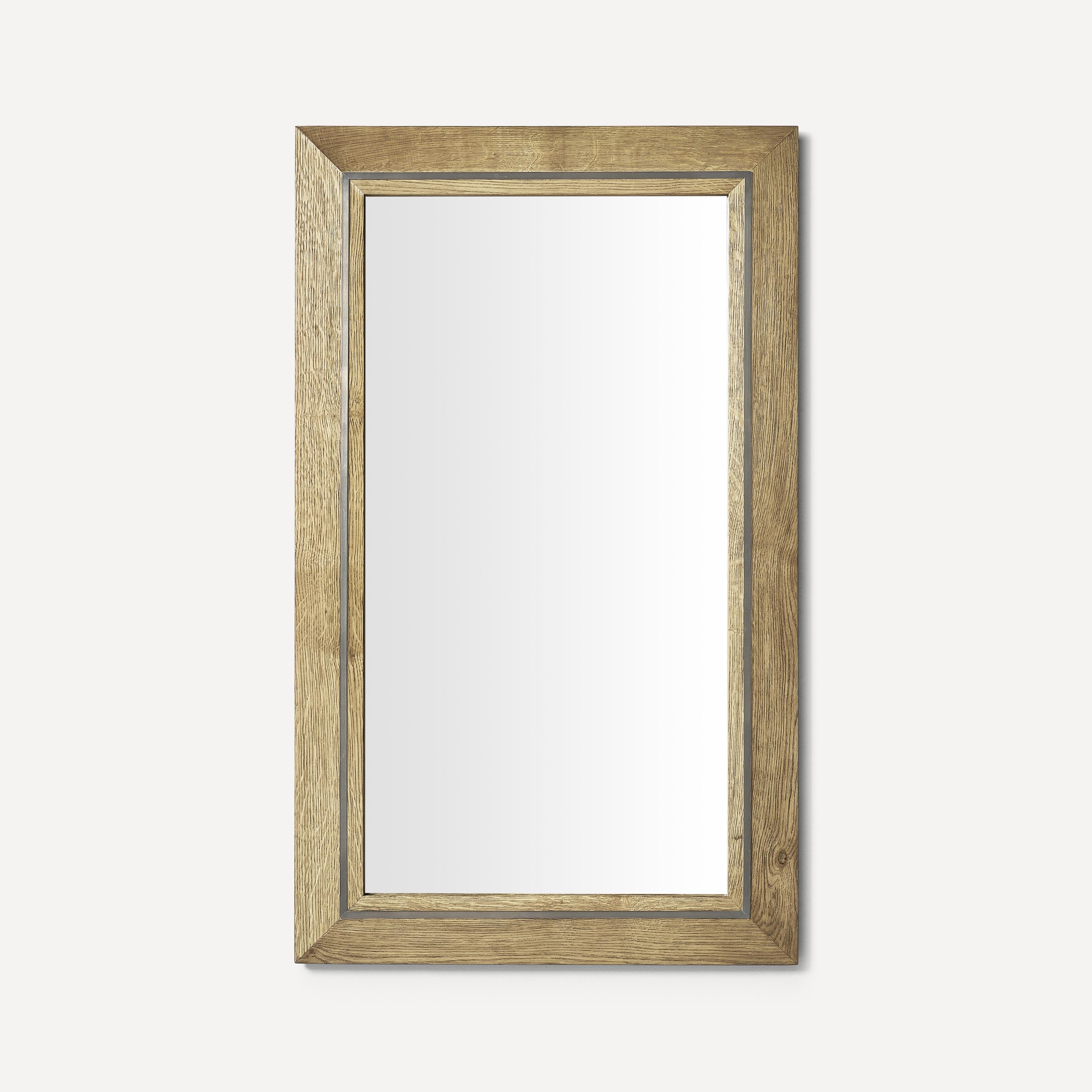 Robern Wood Mirror with Metal Inlay, 24"x 40"x 1-1/2"