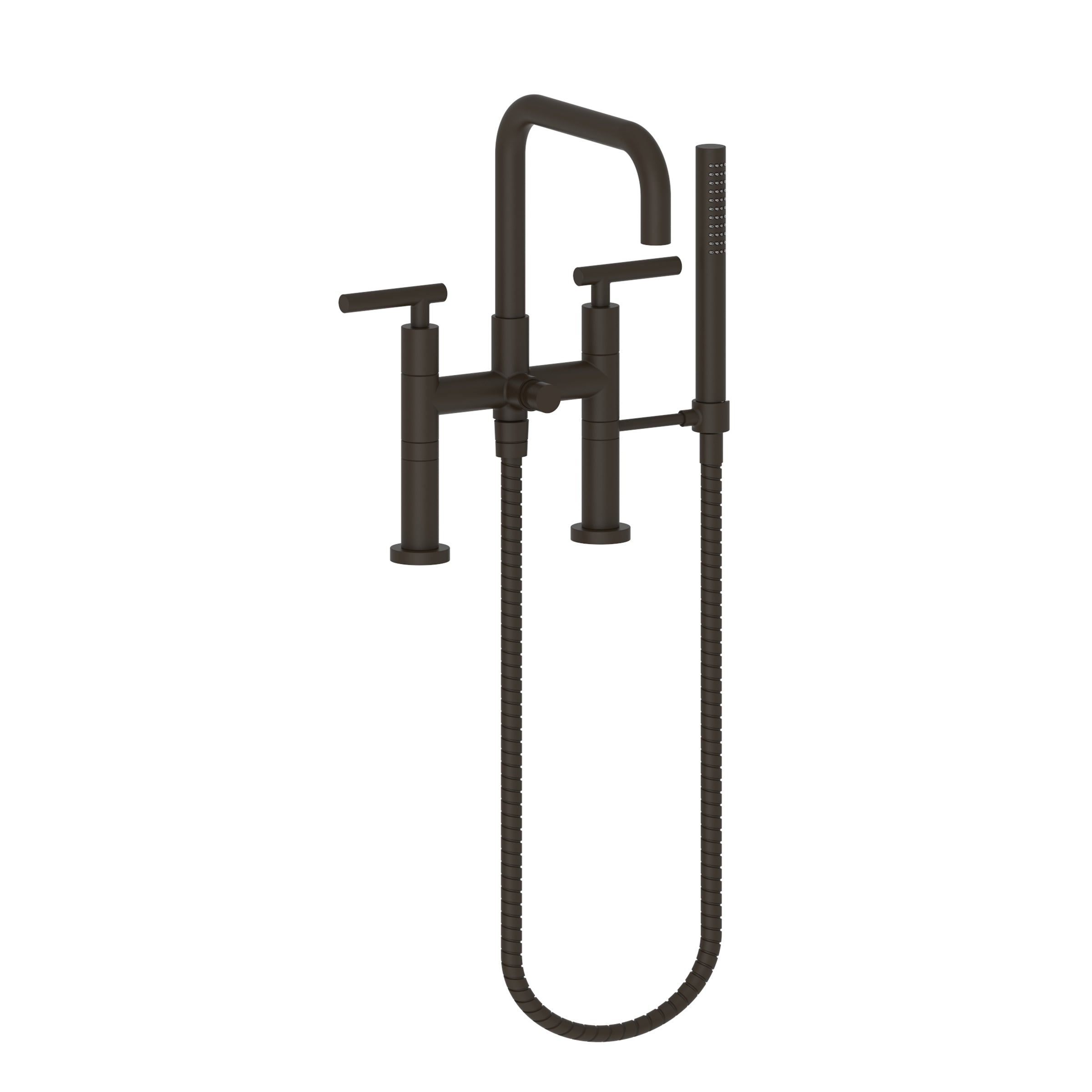 Newport Brass East Square Exposed Tub & Hand Shower Set - Deck Mount