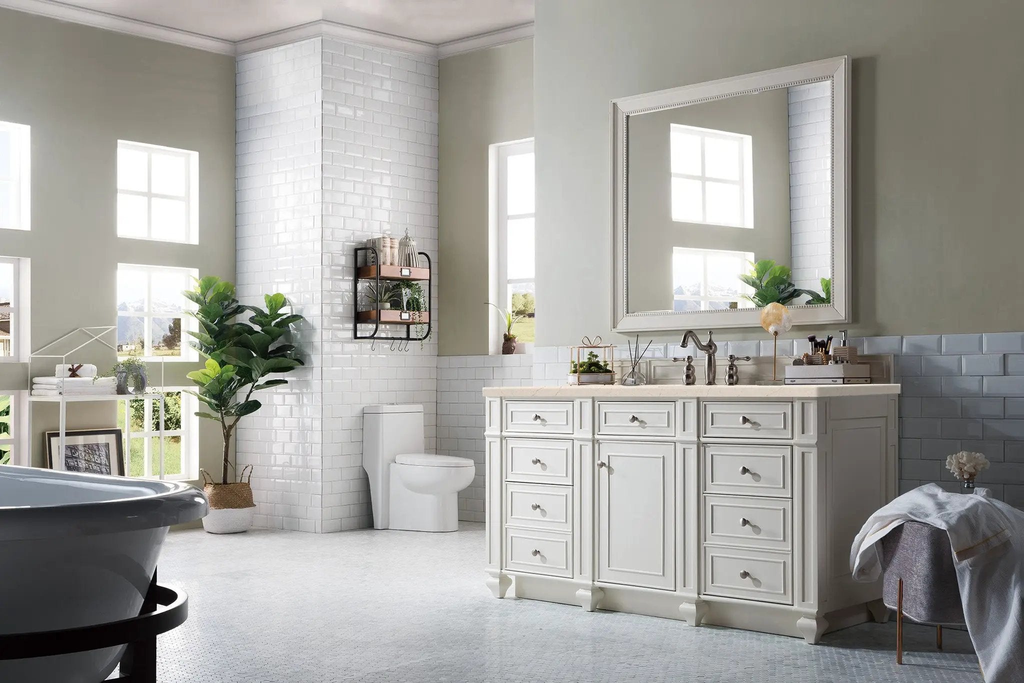 bright white vanity