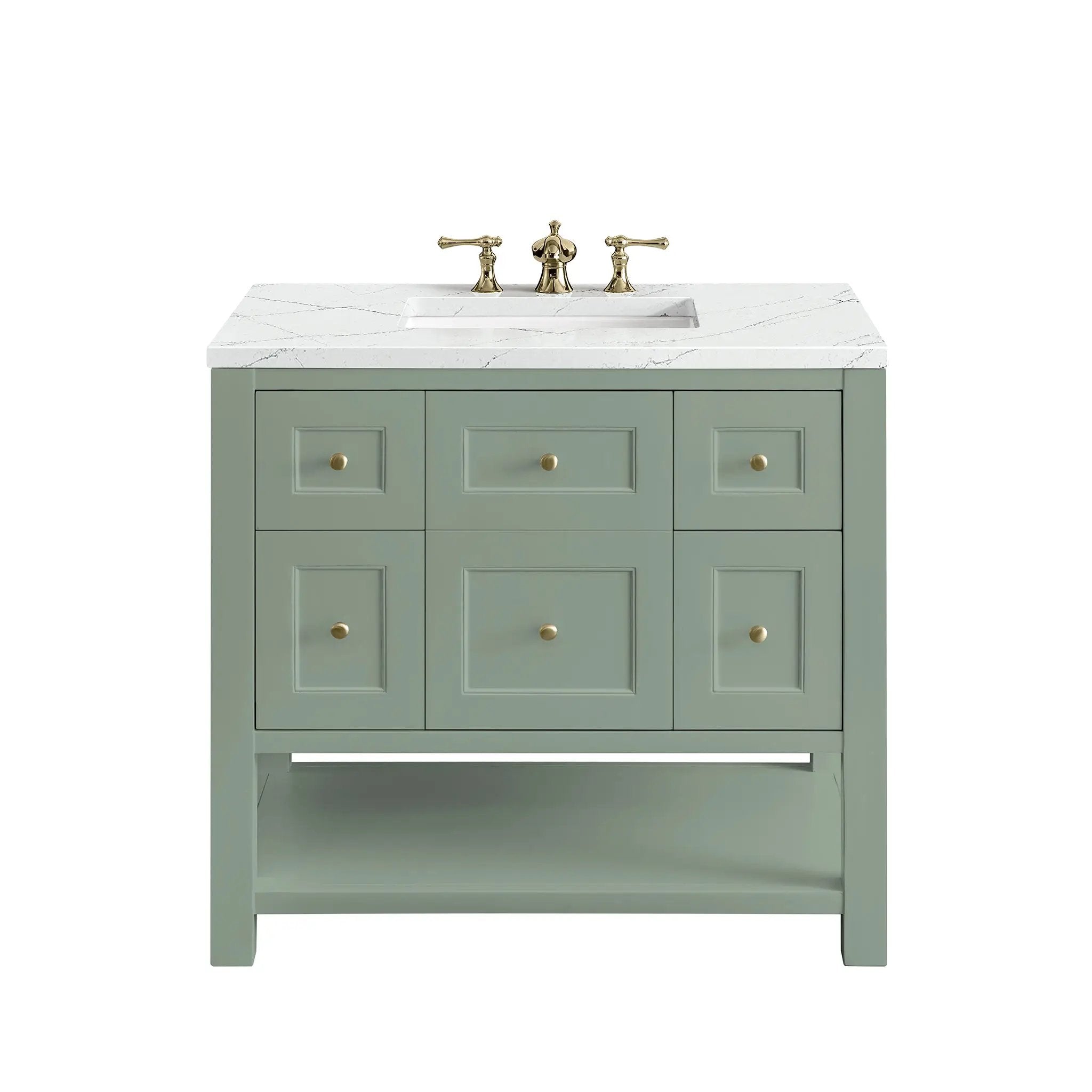 James Martin Breckenridge 36" Single Vanity Set - Smokey Celadon by James Martin Vanities