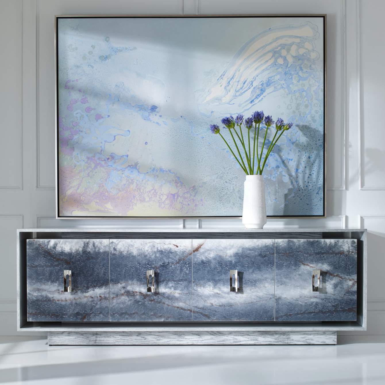 polished nickel pull