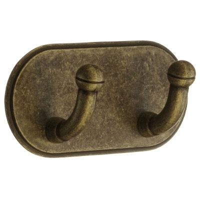 antique brass double hook