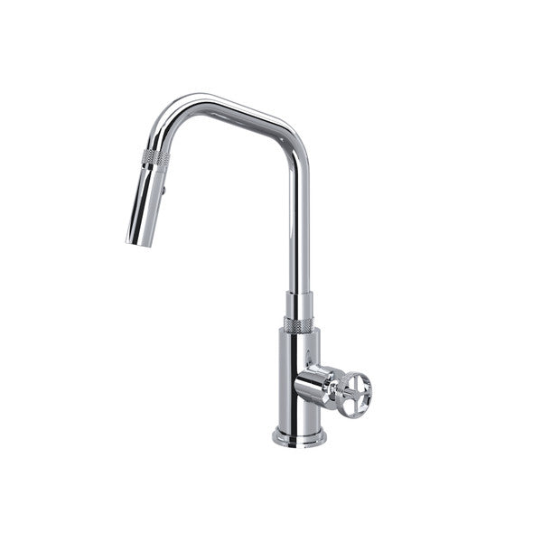 polished chrome kitchen faucet