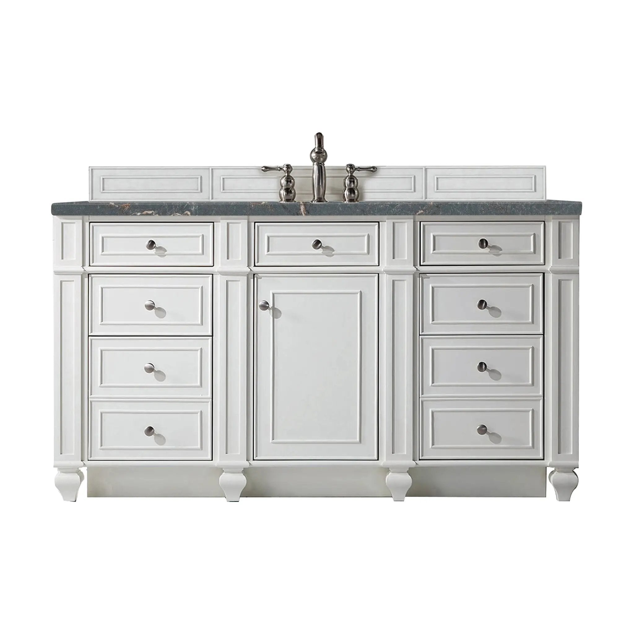 James Martin Bristol 60" Single Vanity Set - Bright White by James Martin Vanities