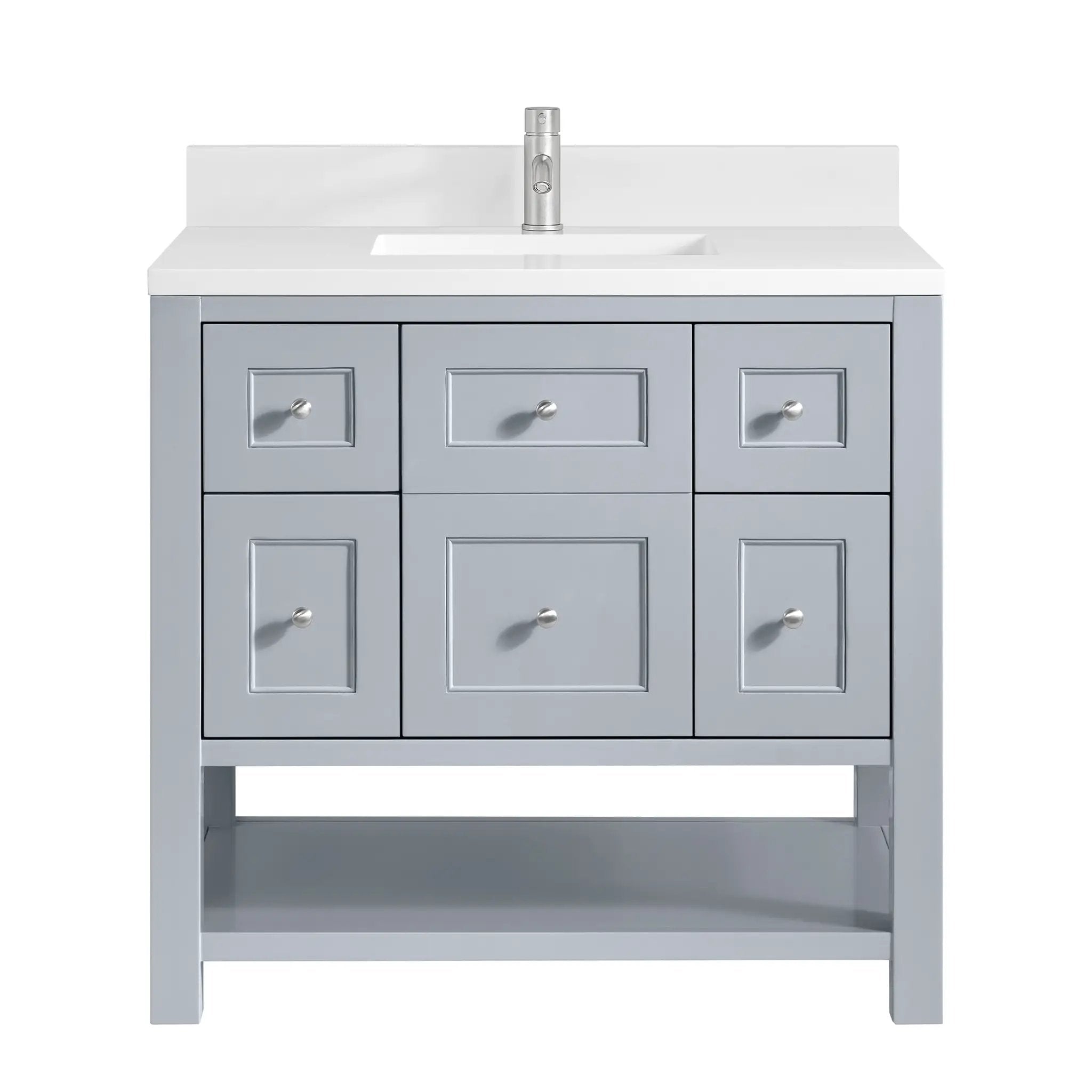 James Martin Breckenridge 36" Single Vanity Set - Serenity Blue by James Martin Vanities