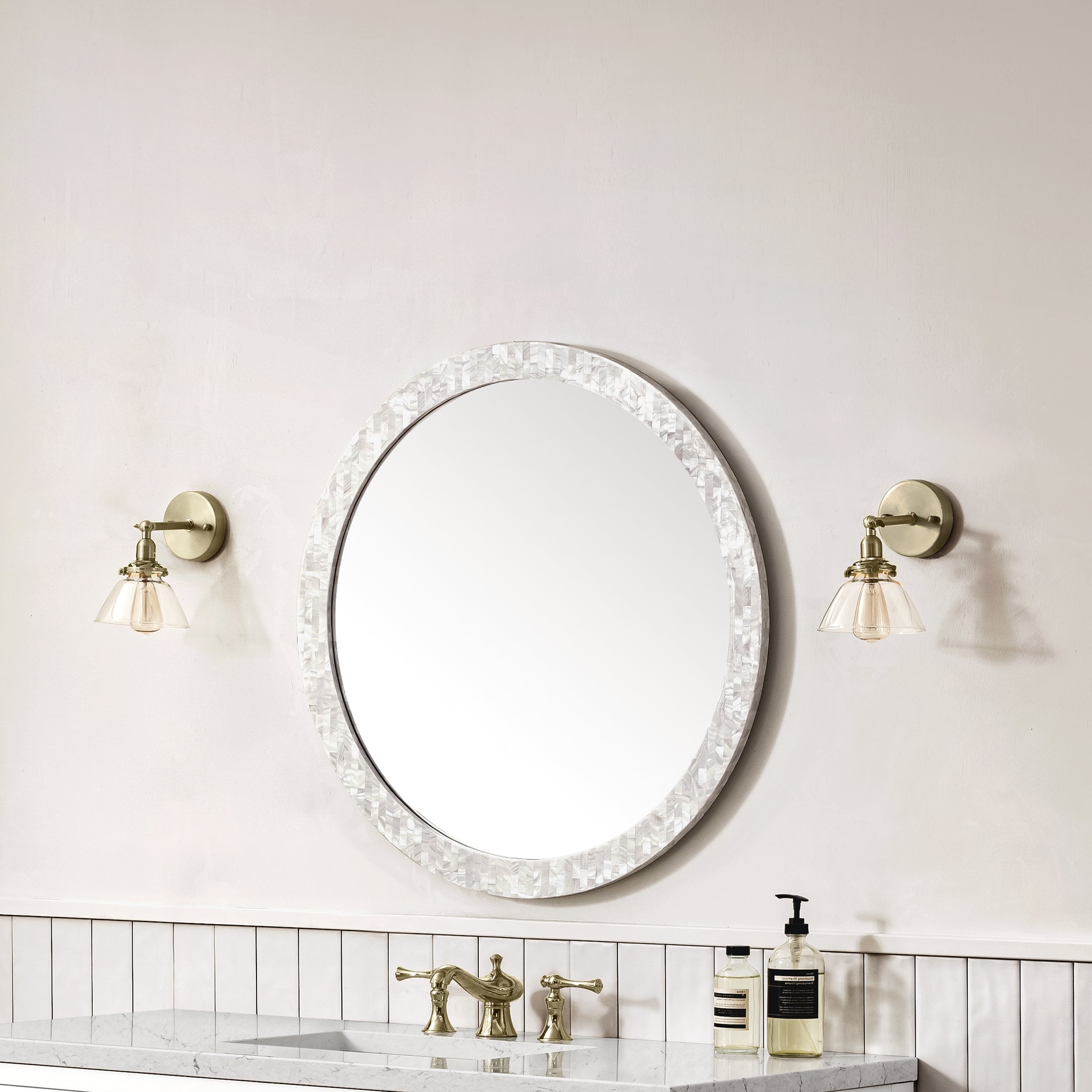 white mother of pearl mirror