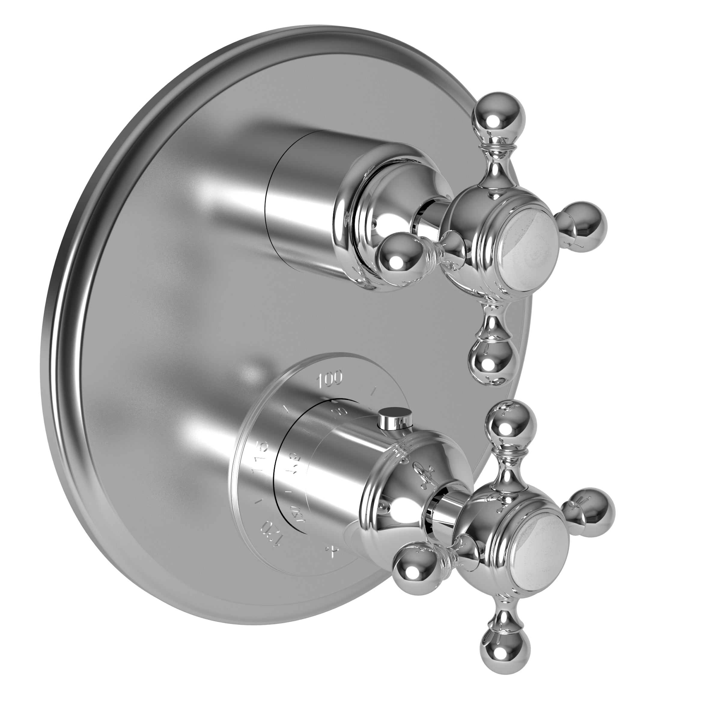 polished chrome thermostatic trim plate