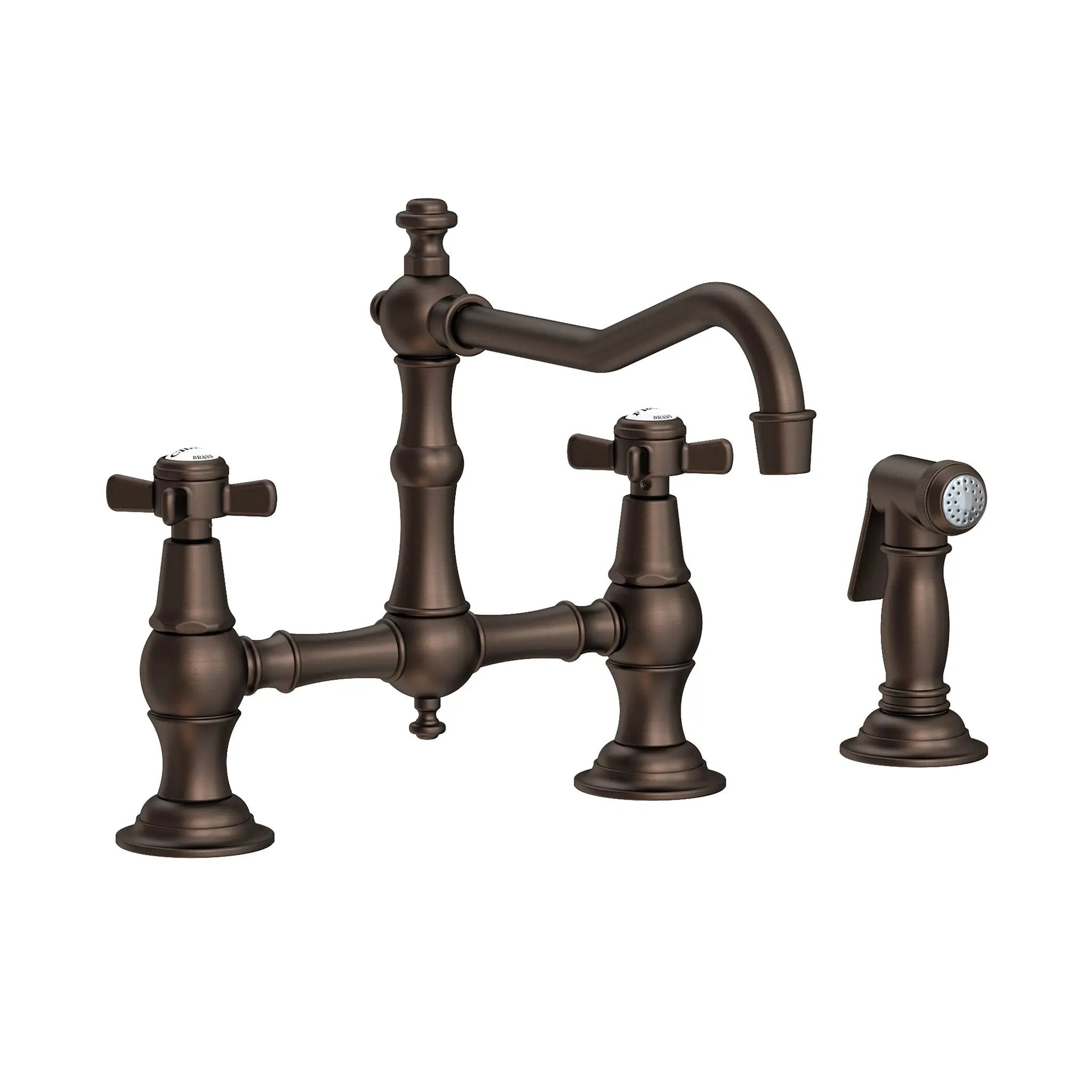 Newport Brass Fairfield Kitchen Bridge Faucet with Side Spray by Newport Brass