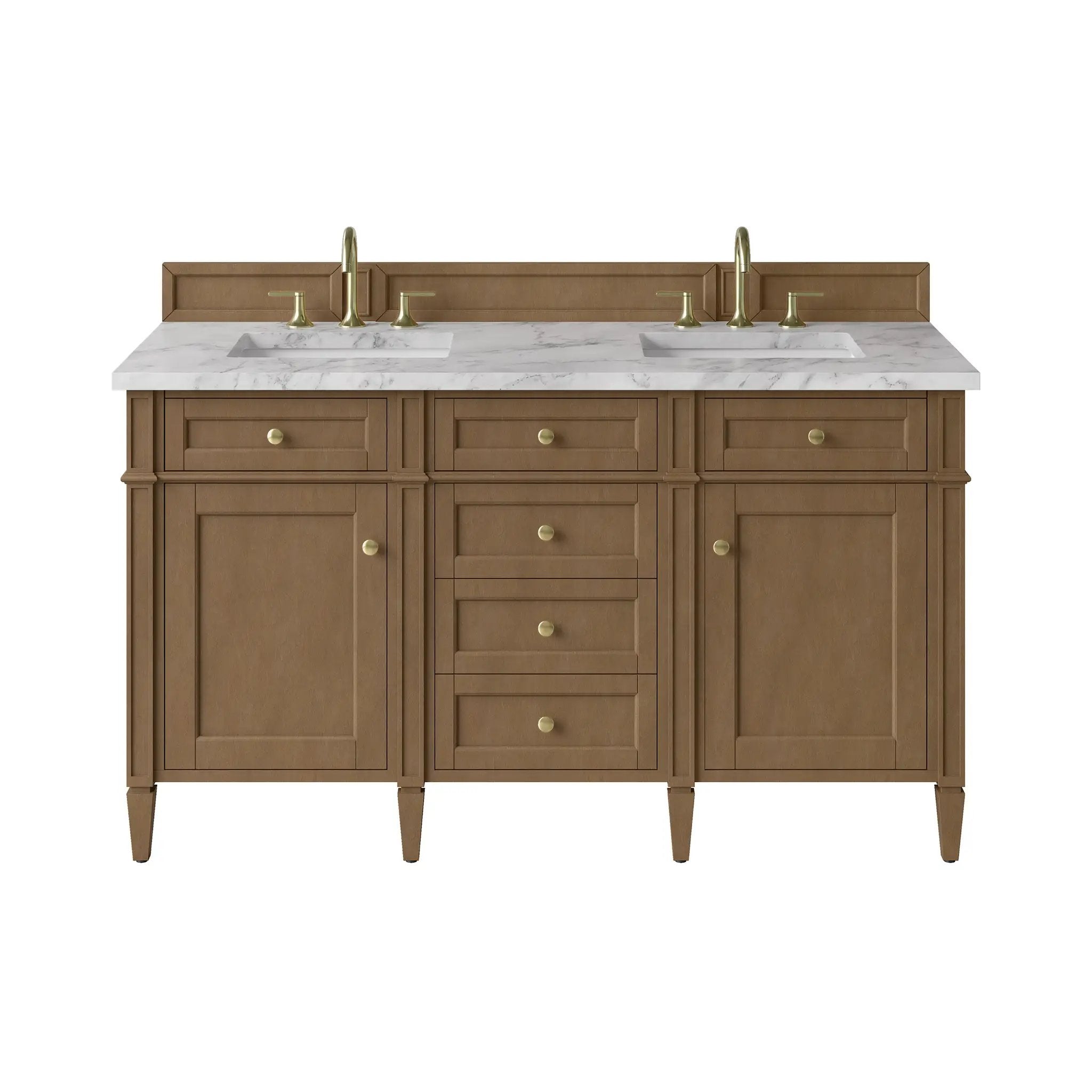 James Martin Brittany 60" Double Vanity Set - Pecan by James Martin Vanities