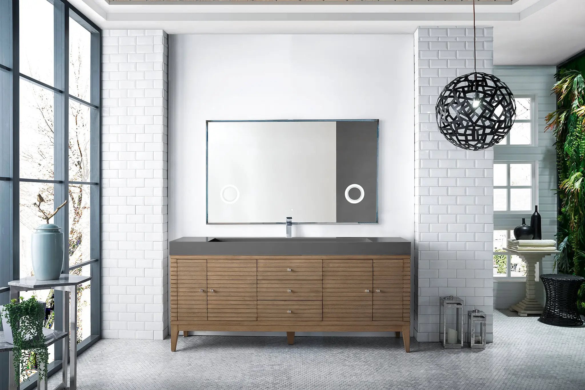 whitewashed walnut vanity