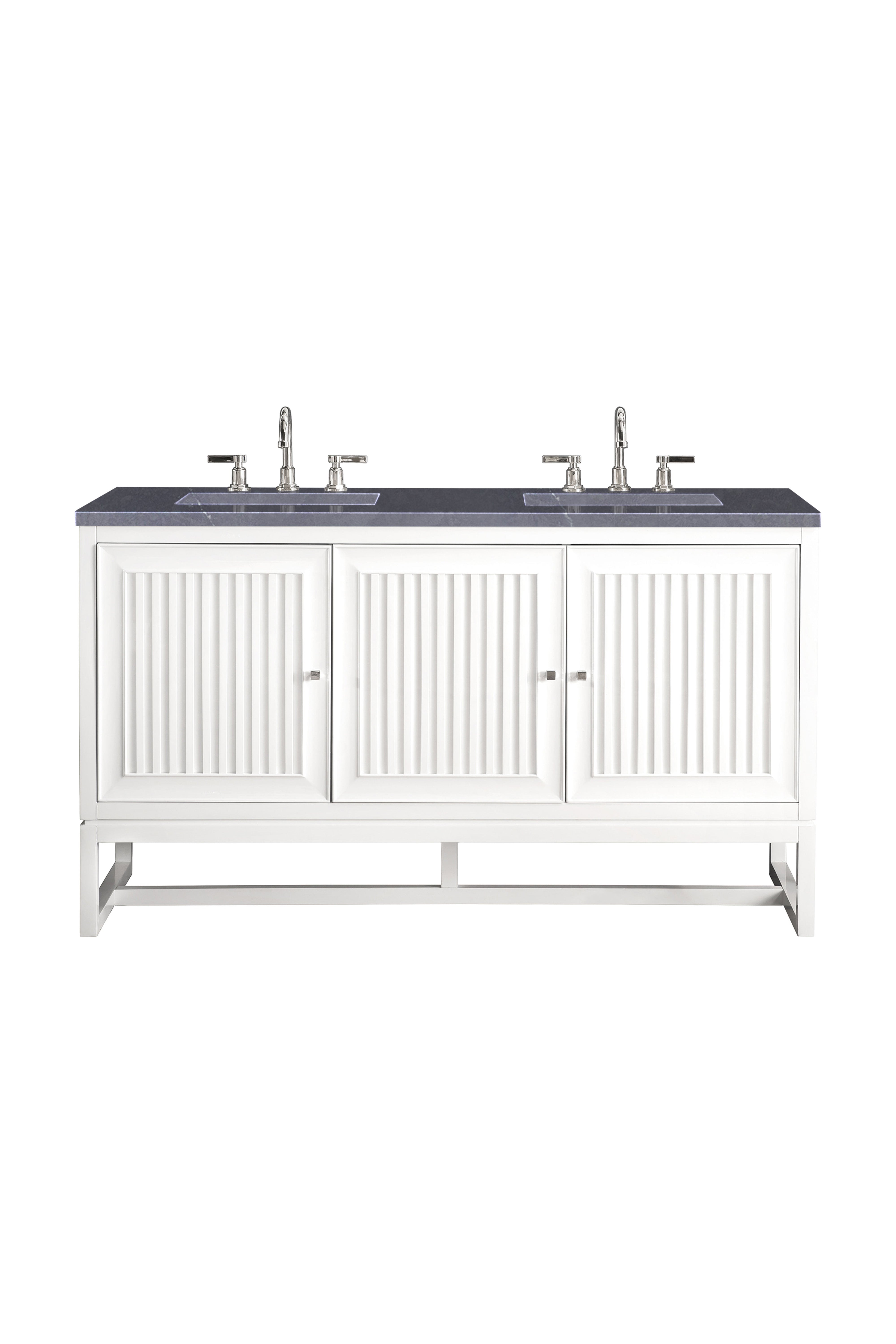 James Martin Vanities Athens 60" Double Vanity - Glossy White