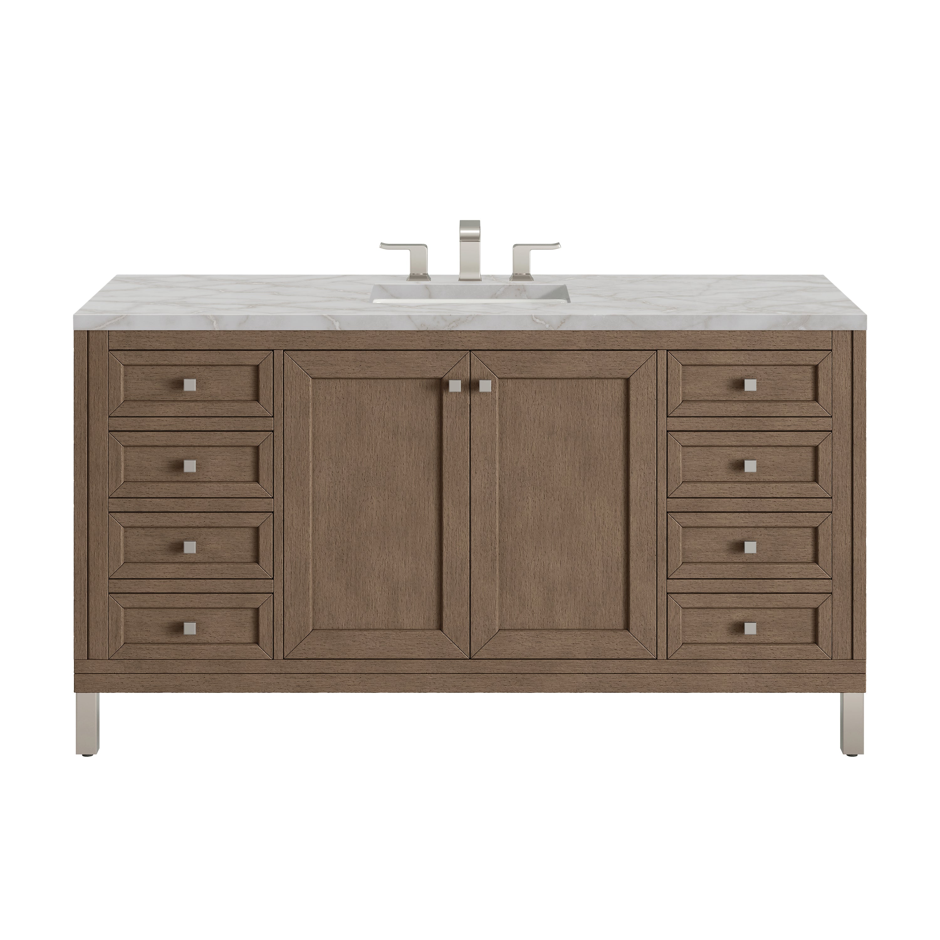 James Martin Vanities Chicago 60" Single Vanity - Whitewashed Walnut