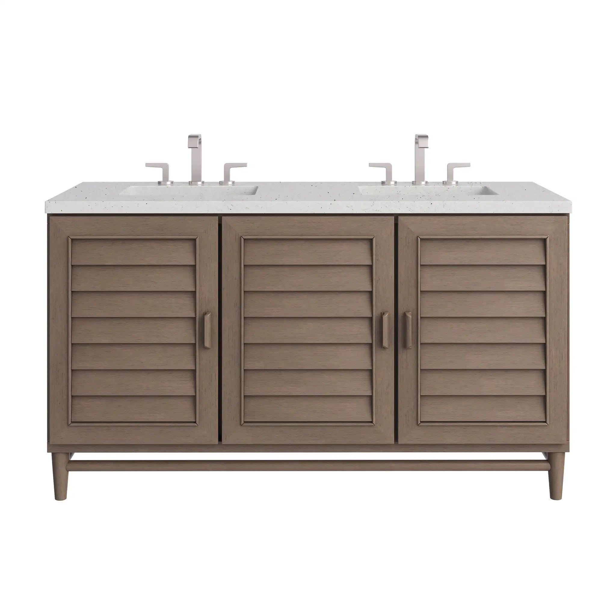 James Martin Portland 60" Double Vanity Set - Whitewashed Walnut by James Martin Vanities