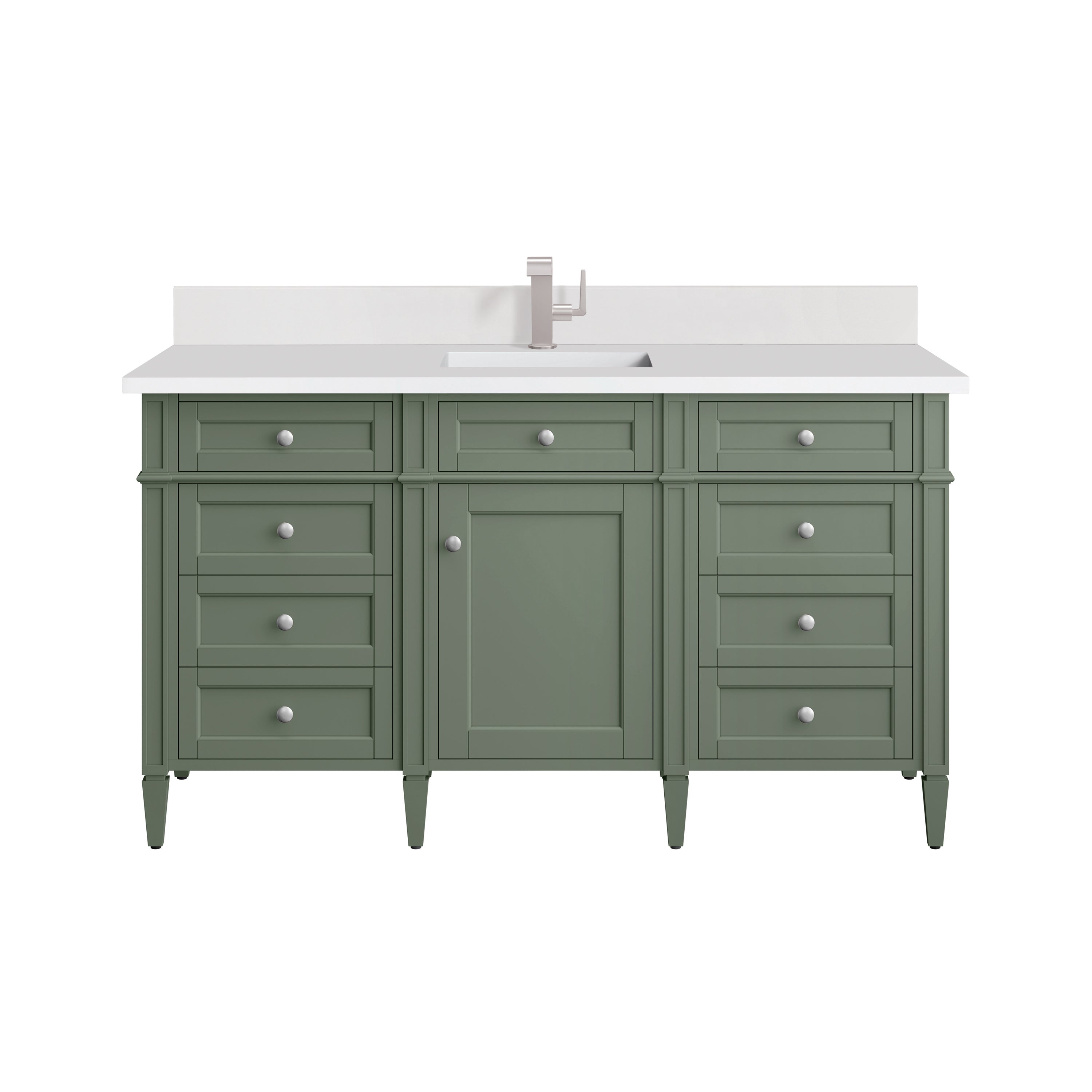 James Martin Vanities Brittany 60" Single Vanity - Smokey Celadon