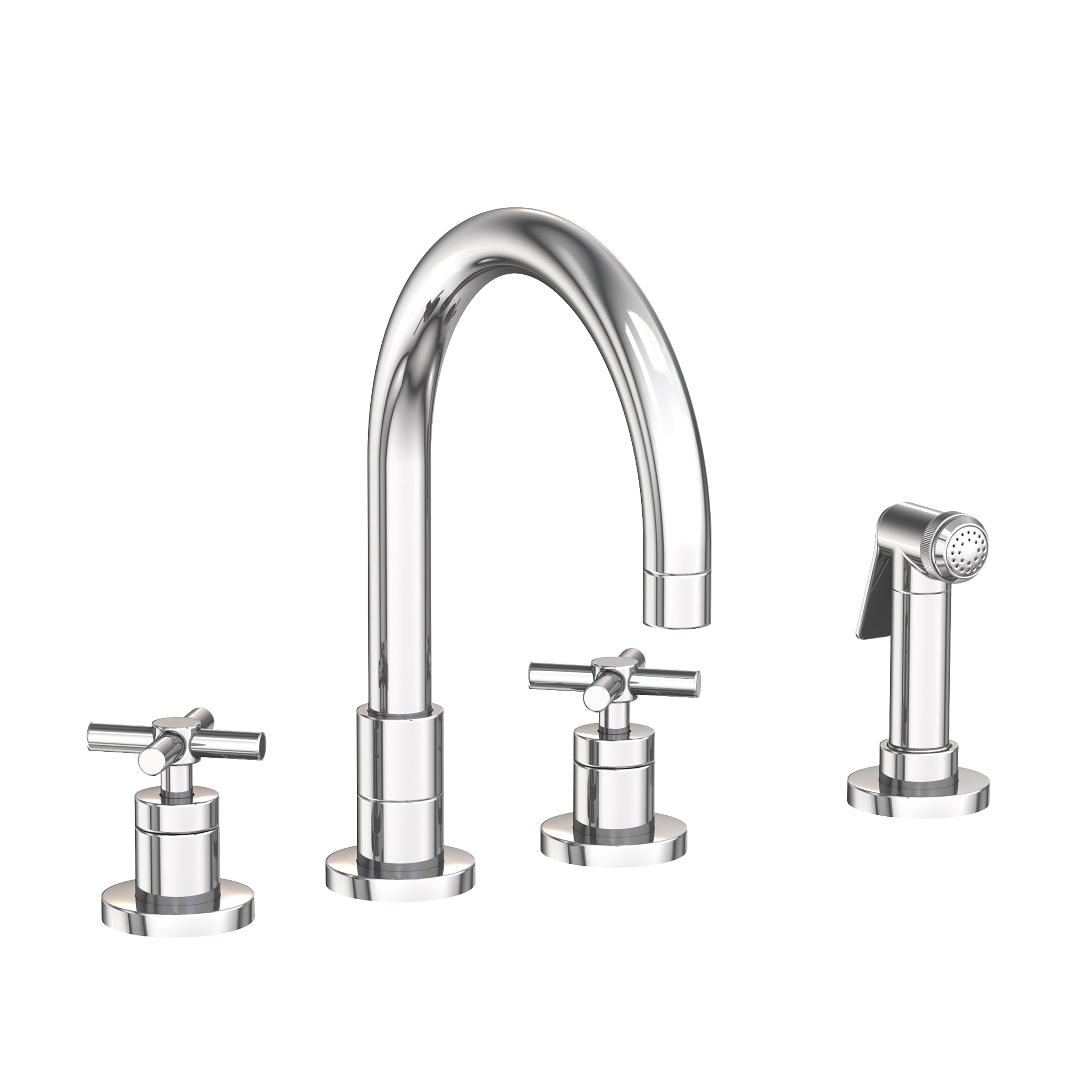 polished chrome kitchen faucet