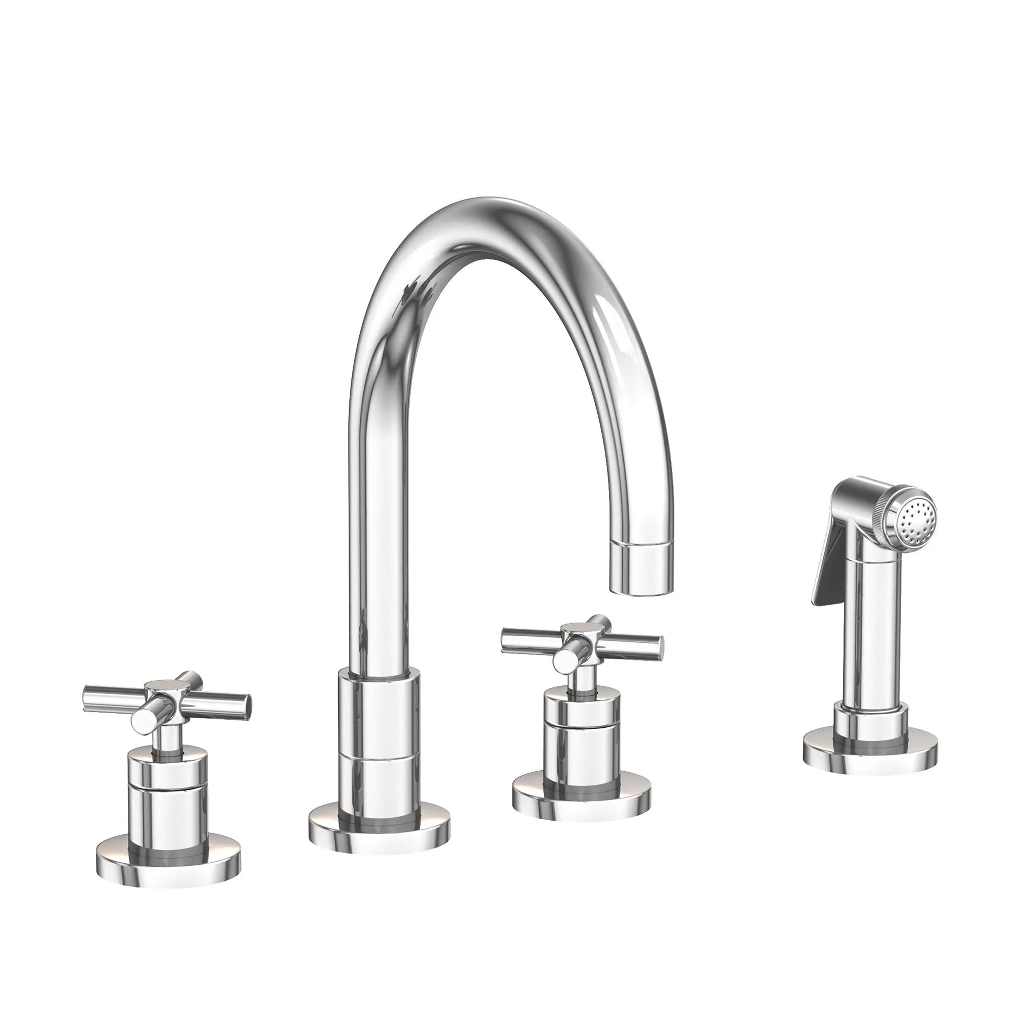 polished chrome kitchen faucet