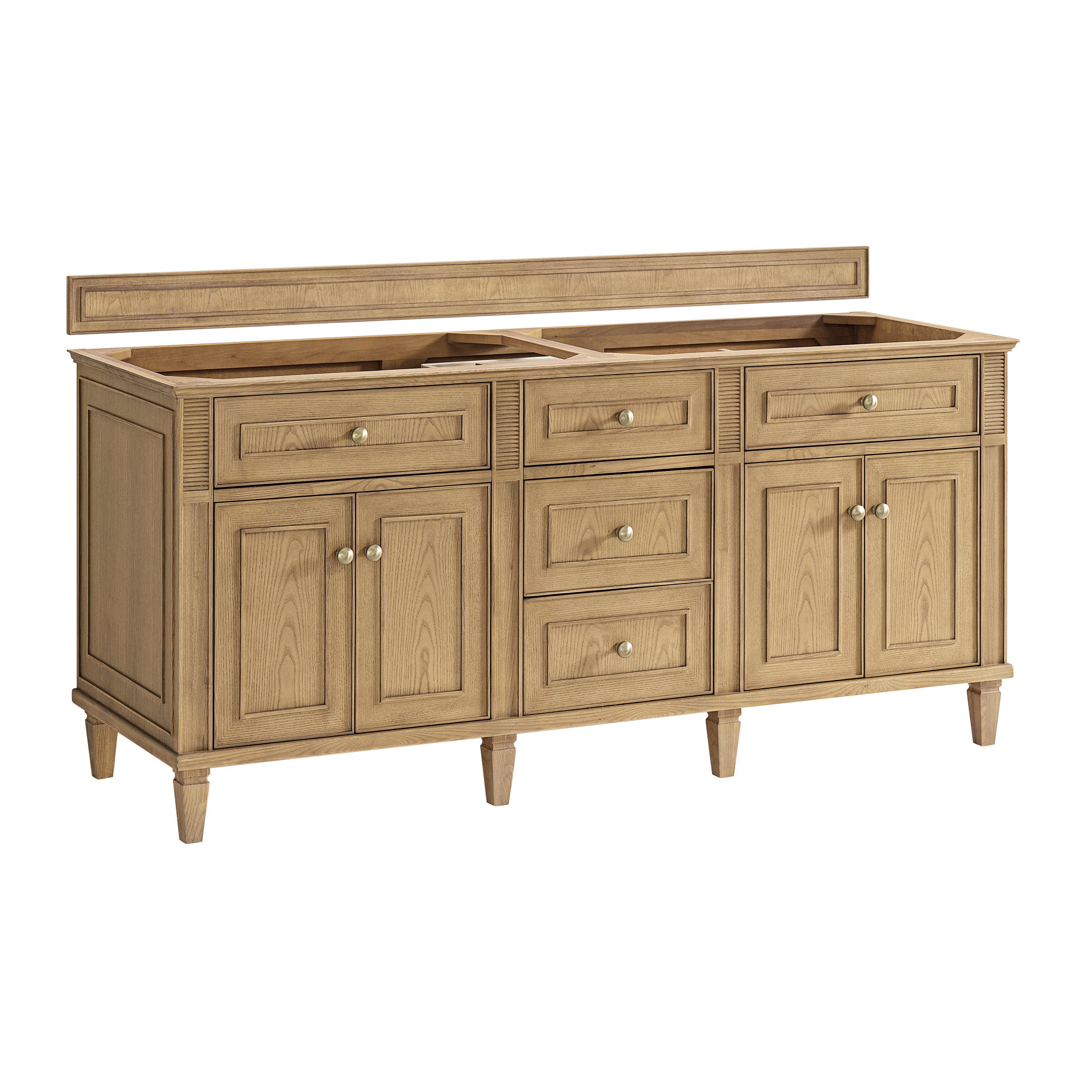 James Martin Vanities Lorelai 72" Double Vanity - Light Natural Oak