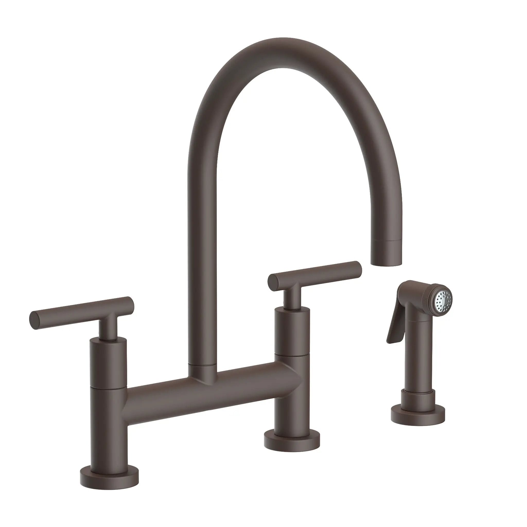 Newport Brass East Linear Kitchen Bridge Faucet with Side Spray by Newport Brass