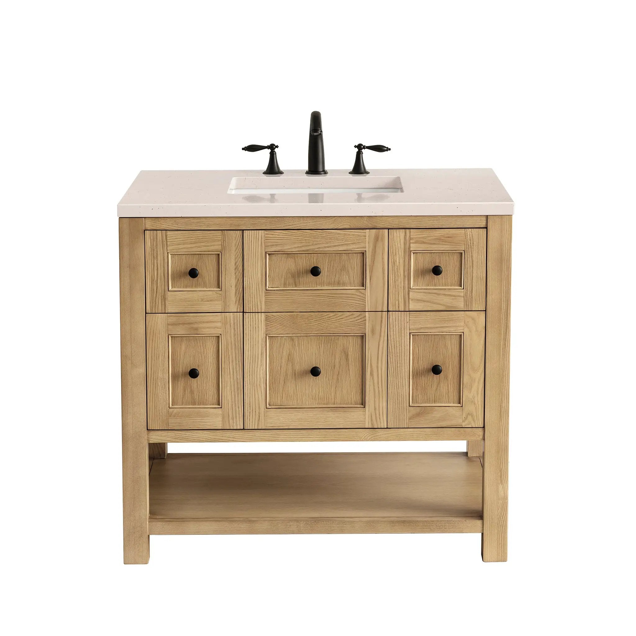 James Martin Breckenridge 36" Single Vanity Set - Light Natural Oak by James Martin Vanities