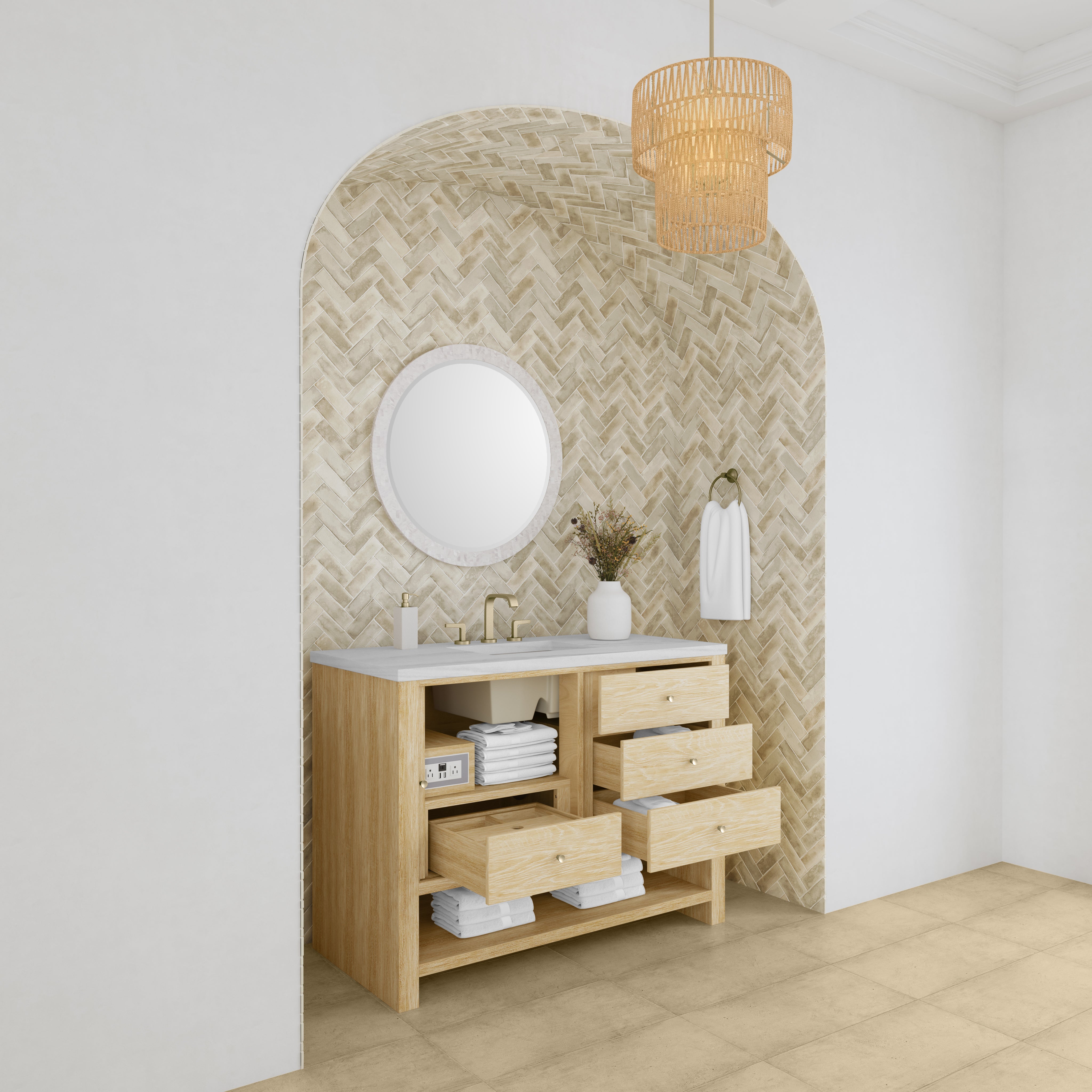 arctic fall solid surface top vanity