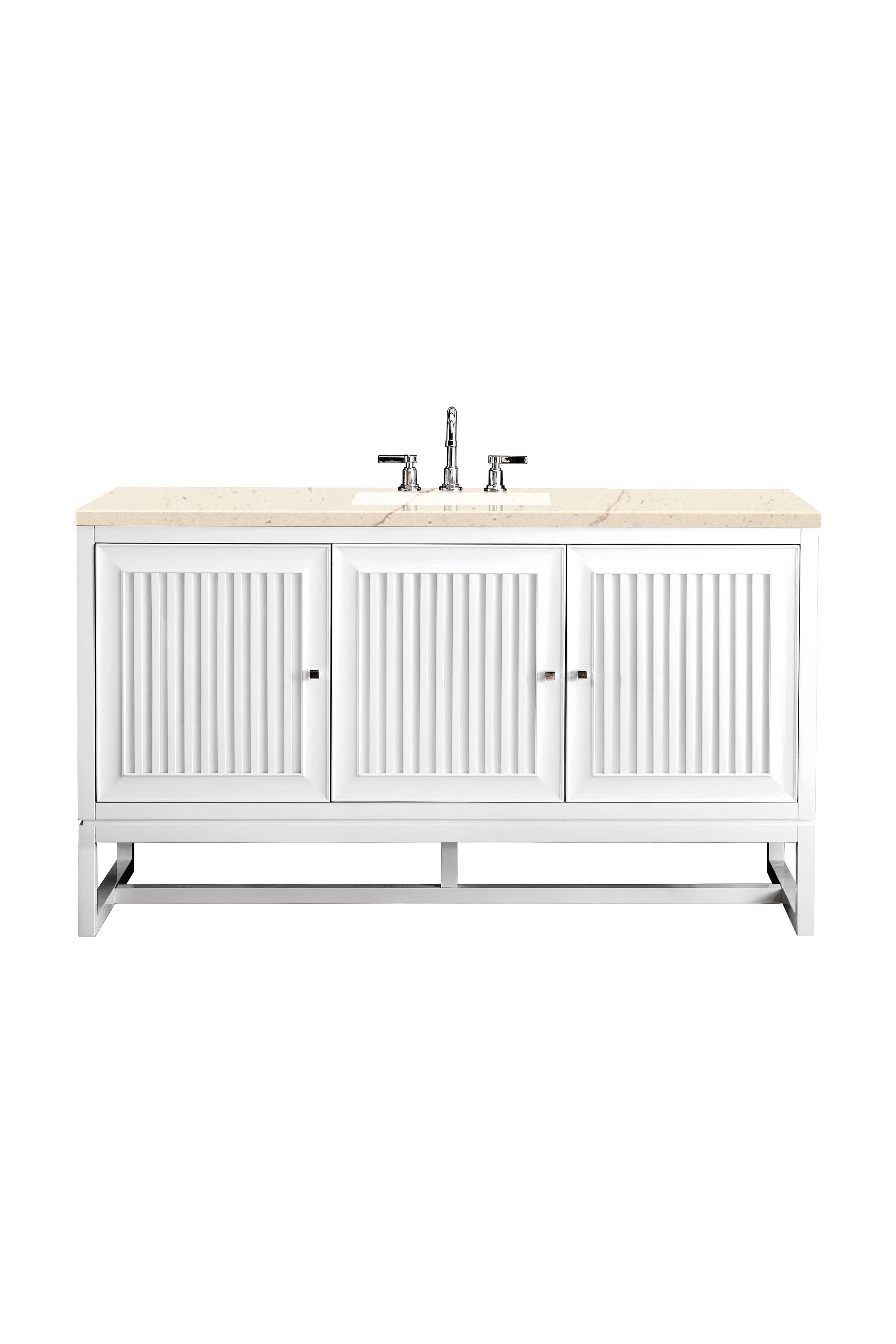 James Martin Vanities Athens 60" Single Vanity - Glossy White