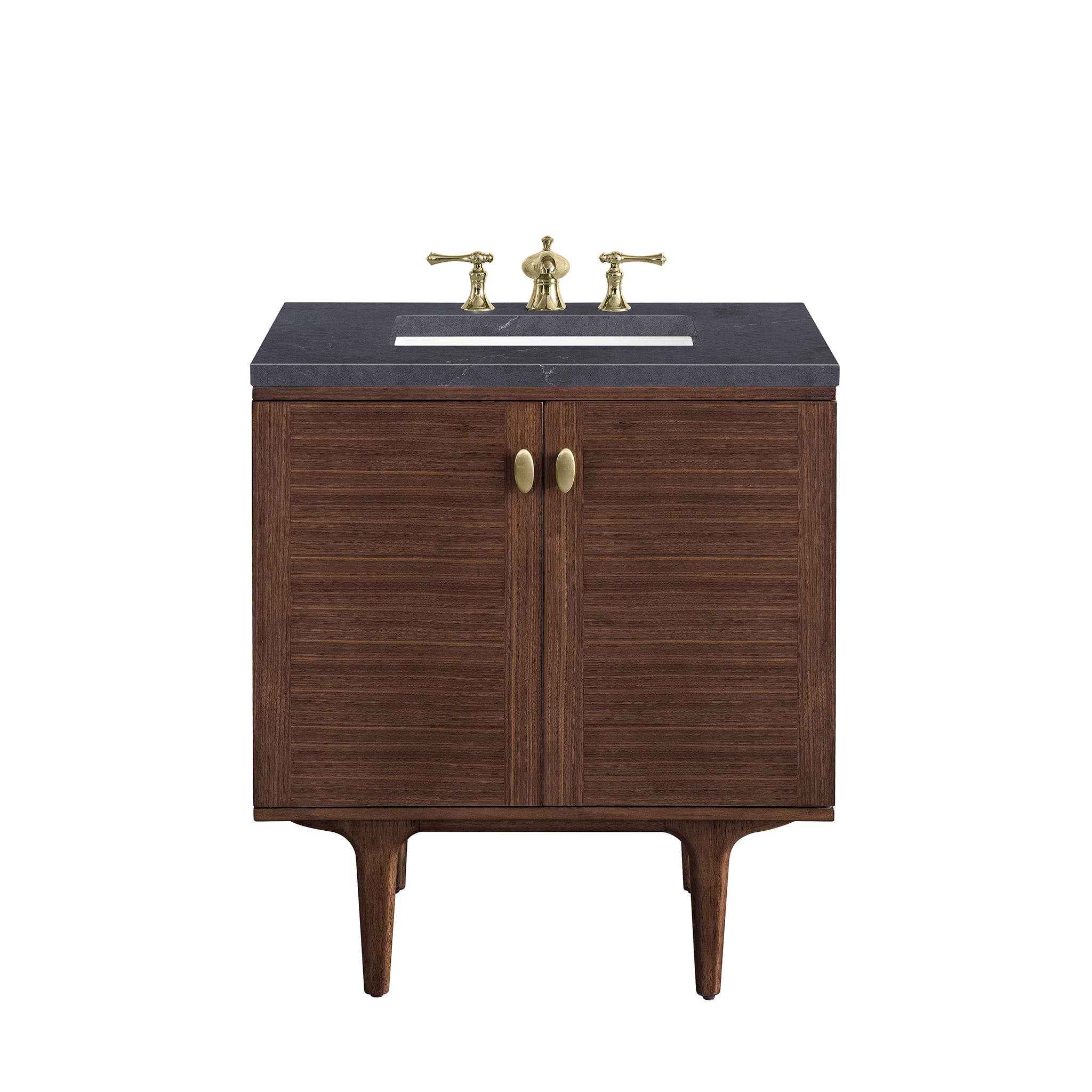 James Martin Vanities Amberly 30" Single Vanity - Mid-Century Walnut