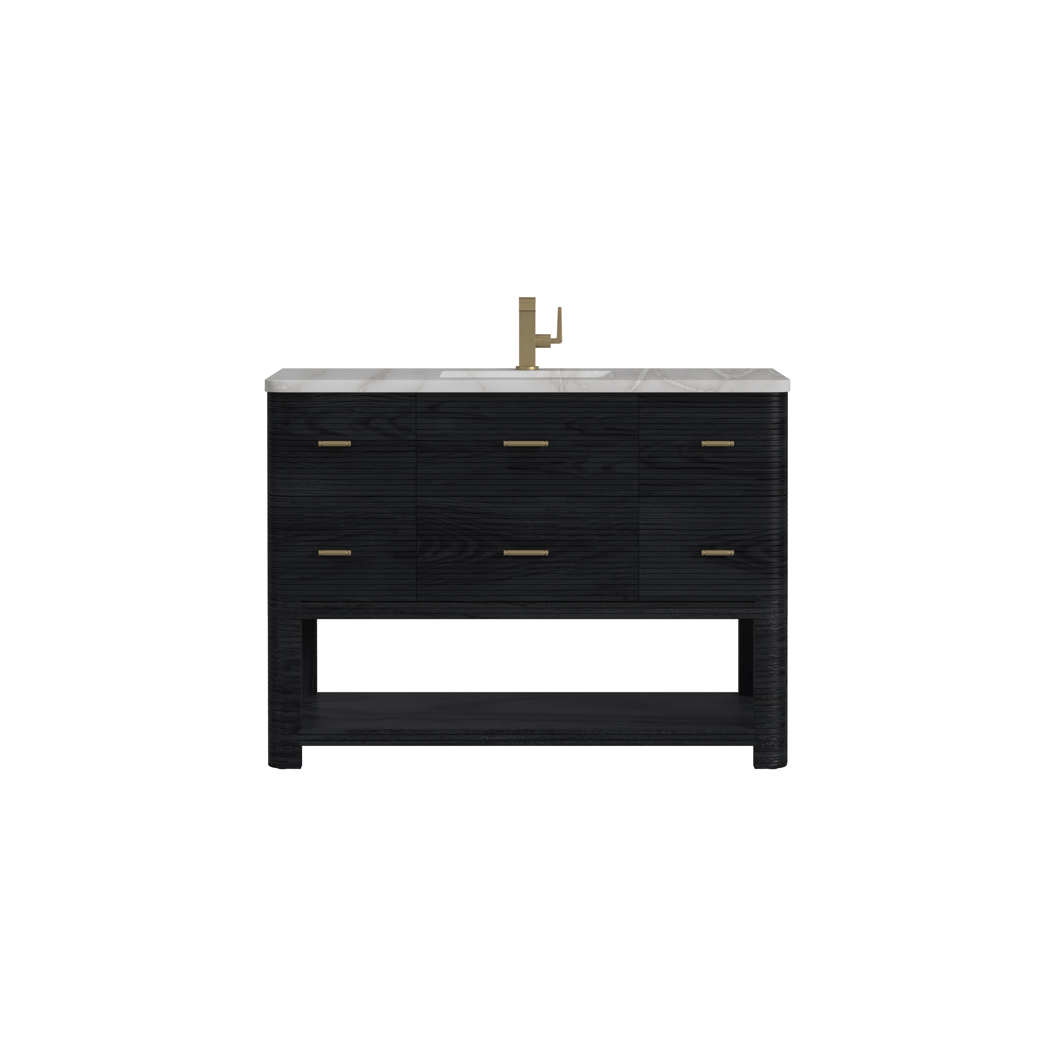 James Martin Vanities Lucian 48" Single Vanity - Carbon Oak