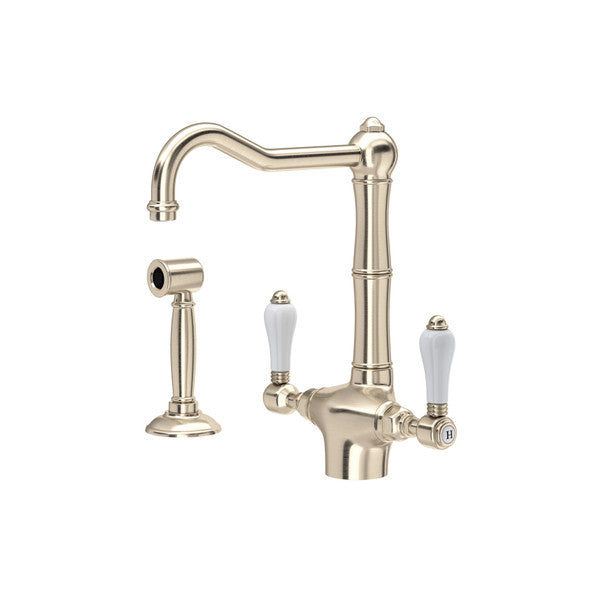 Rohl Acqui Two Handle Kitchen Faucet with Side Spray
