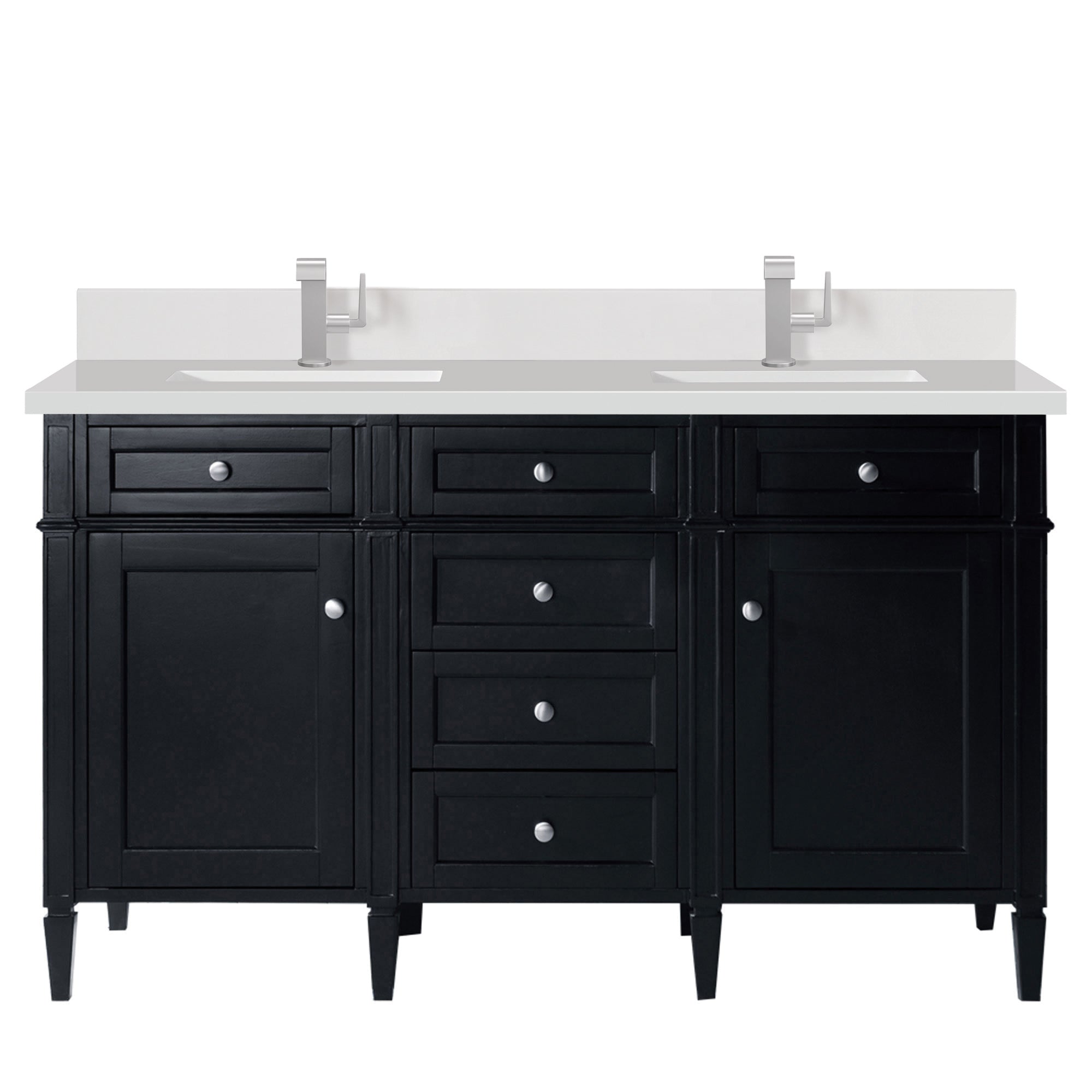 James Martin Vanities Brittany 60" Double Vanity - Black Onyx