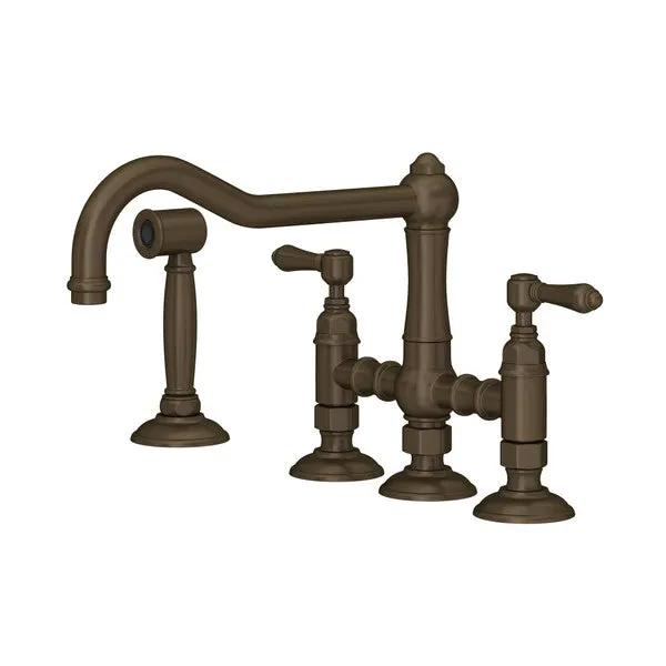 Rohl Acqui Bridge Kitchen Faucet with Side Spray by Rohl