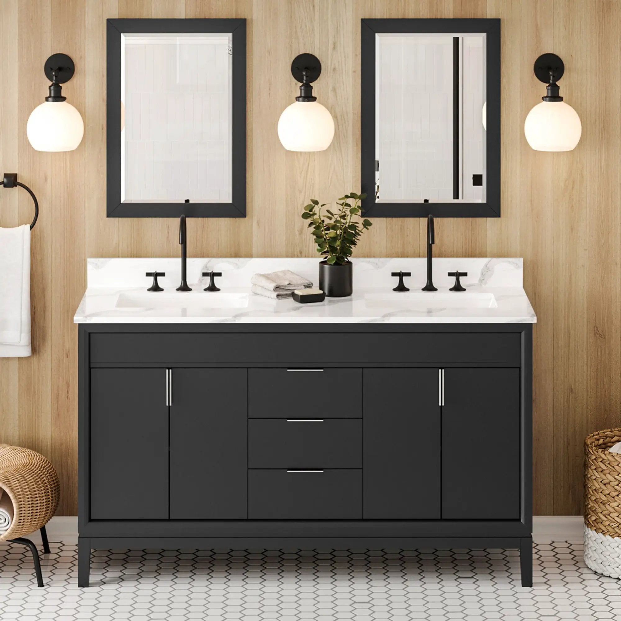 Jeffrey Alexander 60" Theodora Vanity Set by Jeffrey Alexander