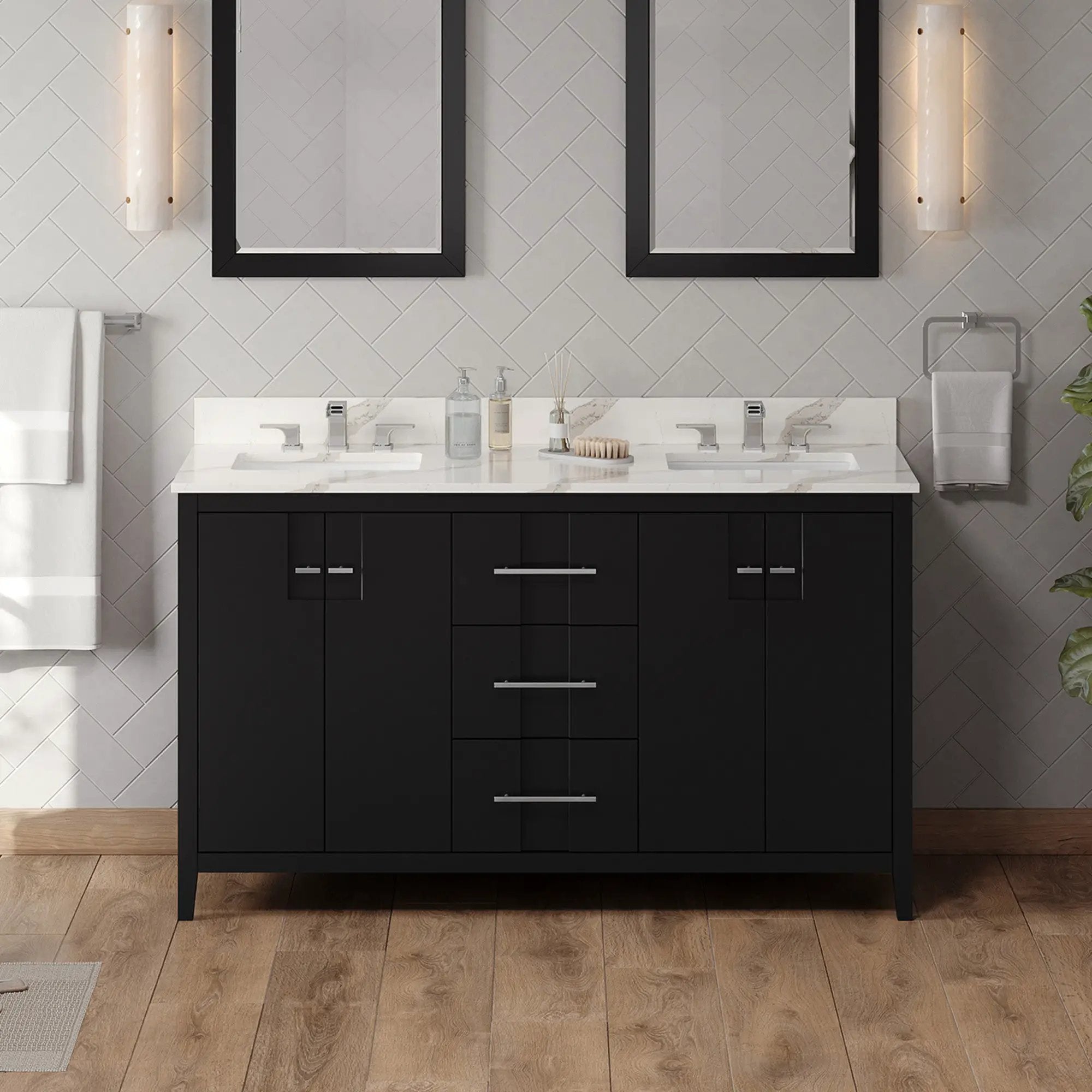 Jeffrey Alexander 60" Katara Vanity Set by Jeffrey Alexander