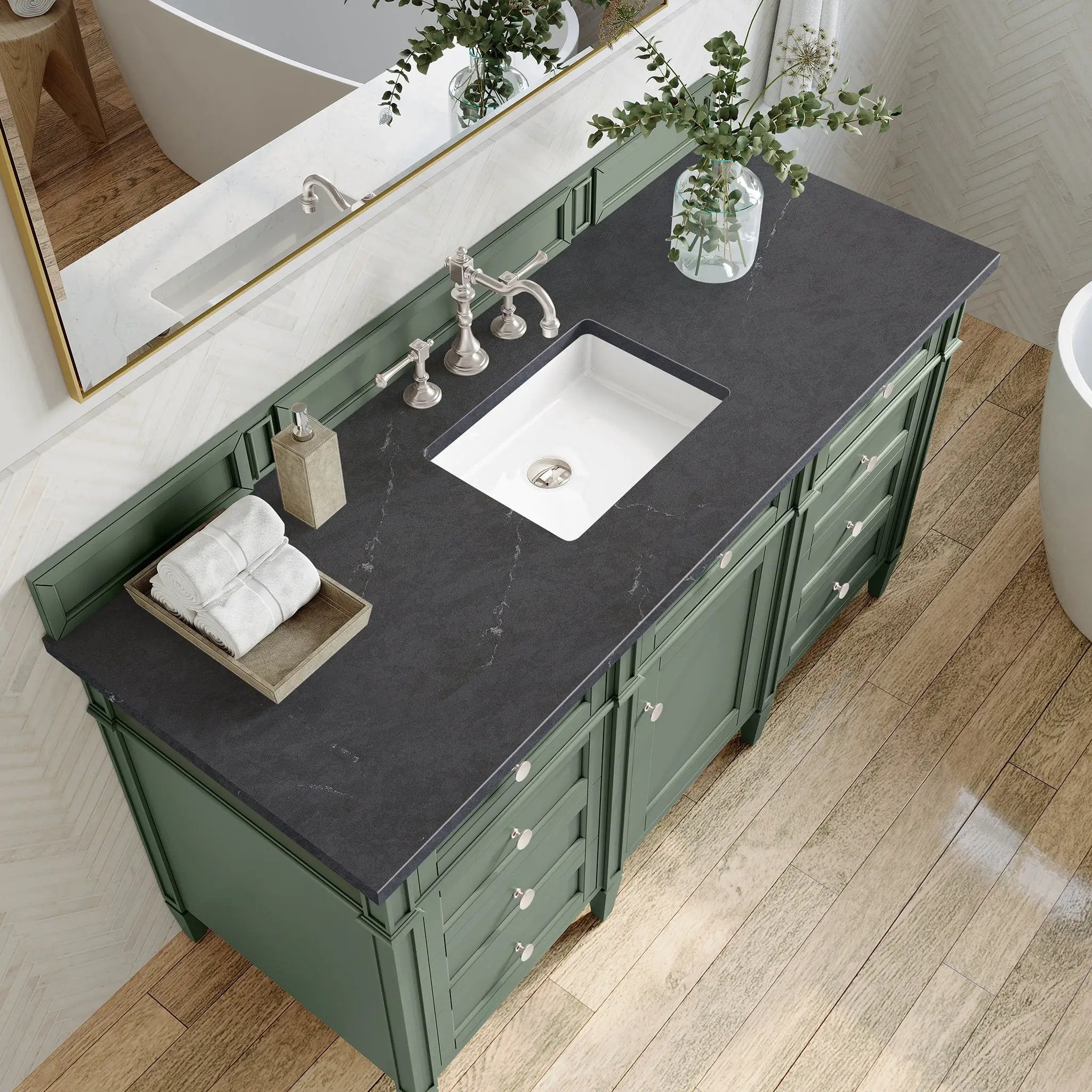 smokey celadon vanity