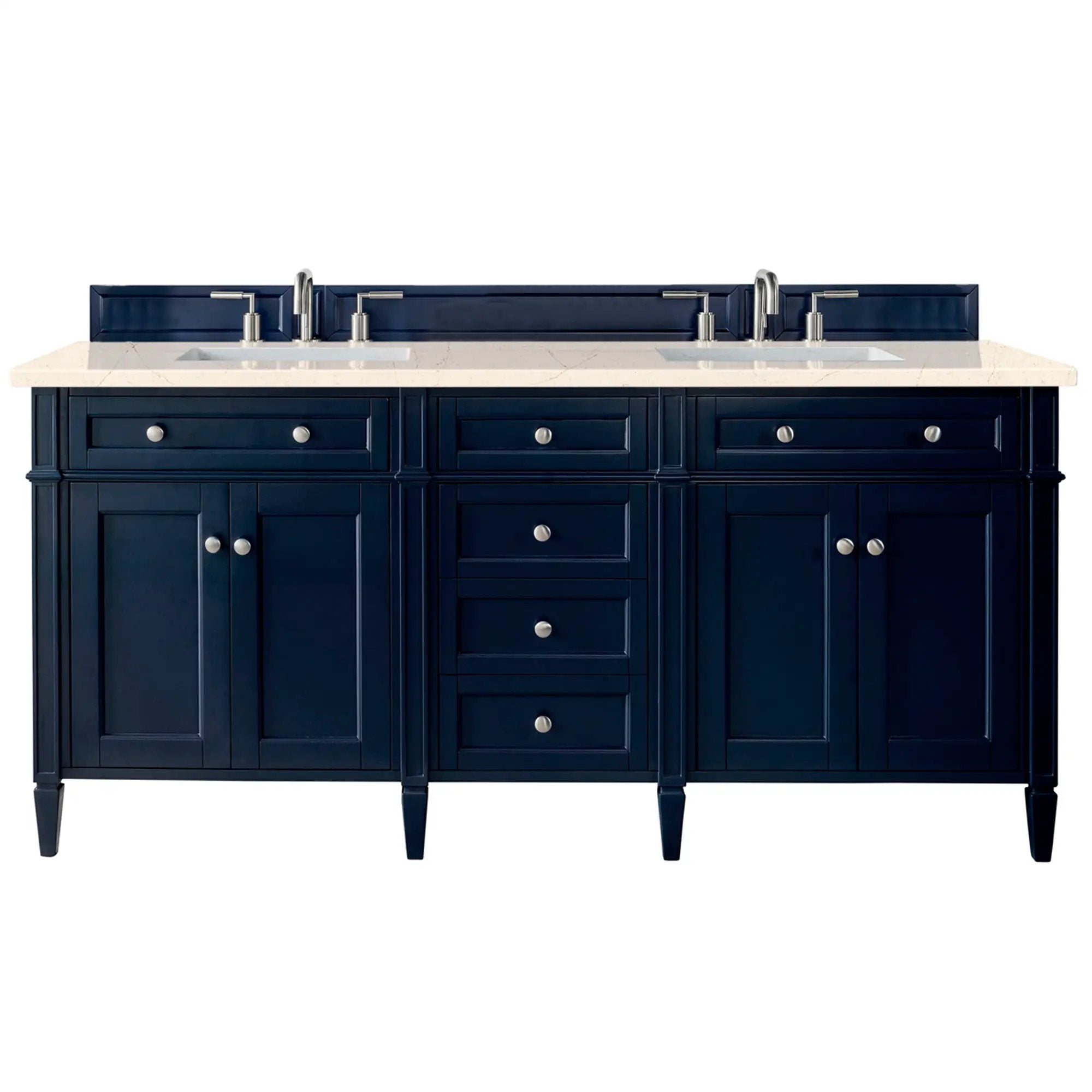 James Martin Brittany 72" Double Vanity Set - Victory Blue by James Martin Vanities
