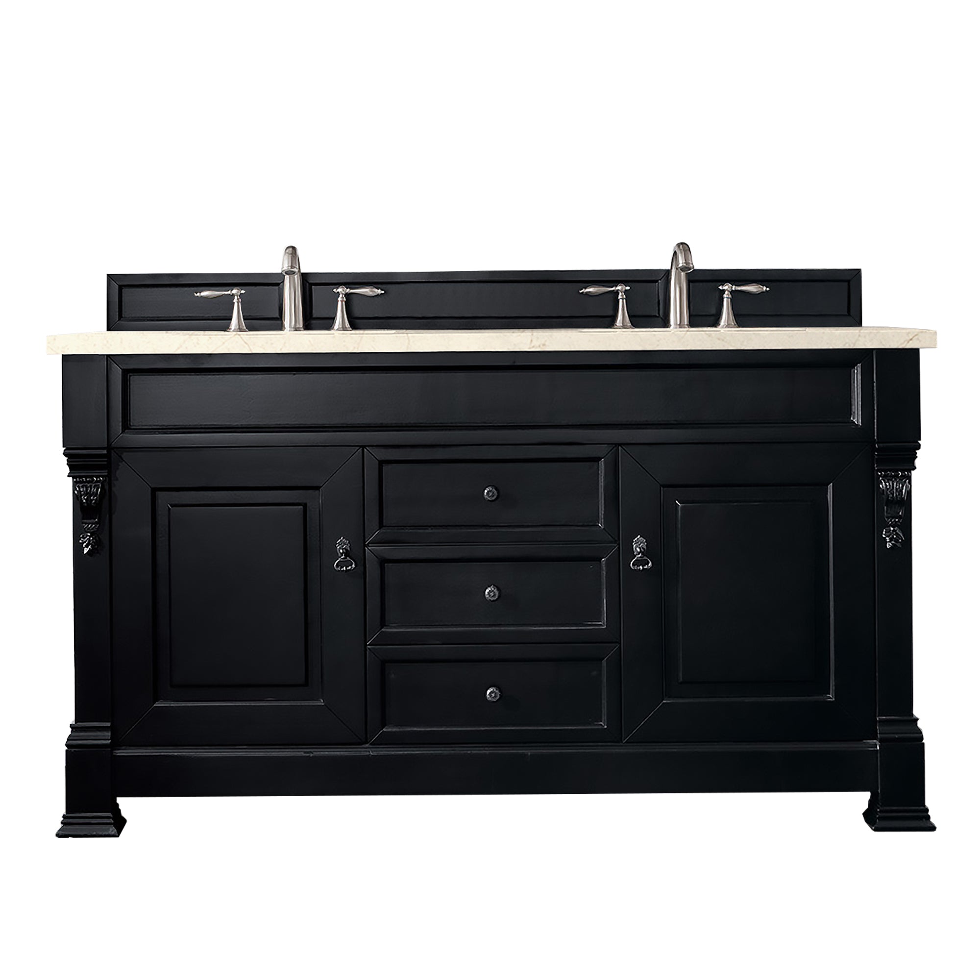 James Martin Vanities Brookfield 60" Double Vanity - Antique Black
