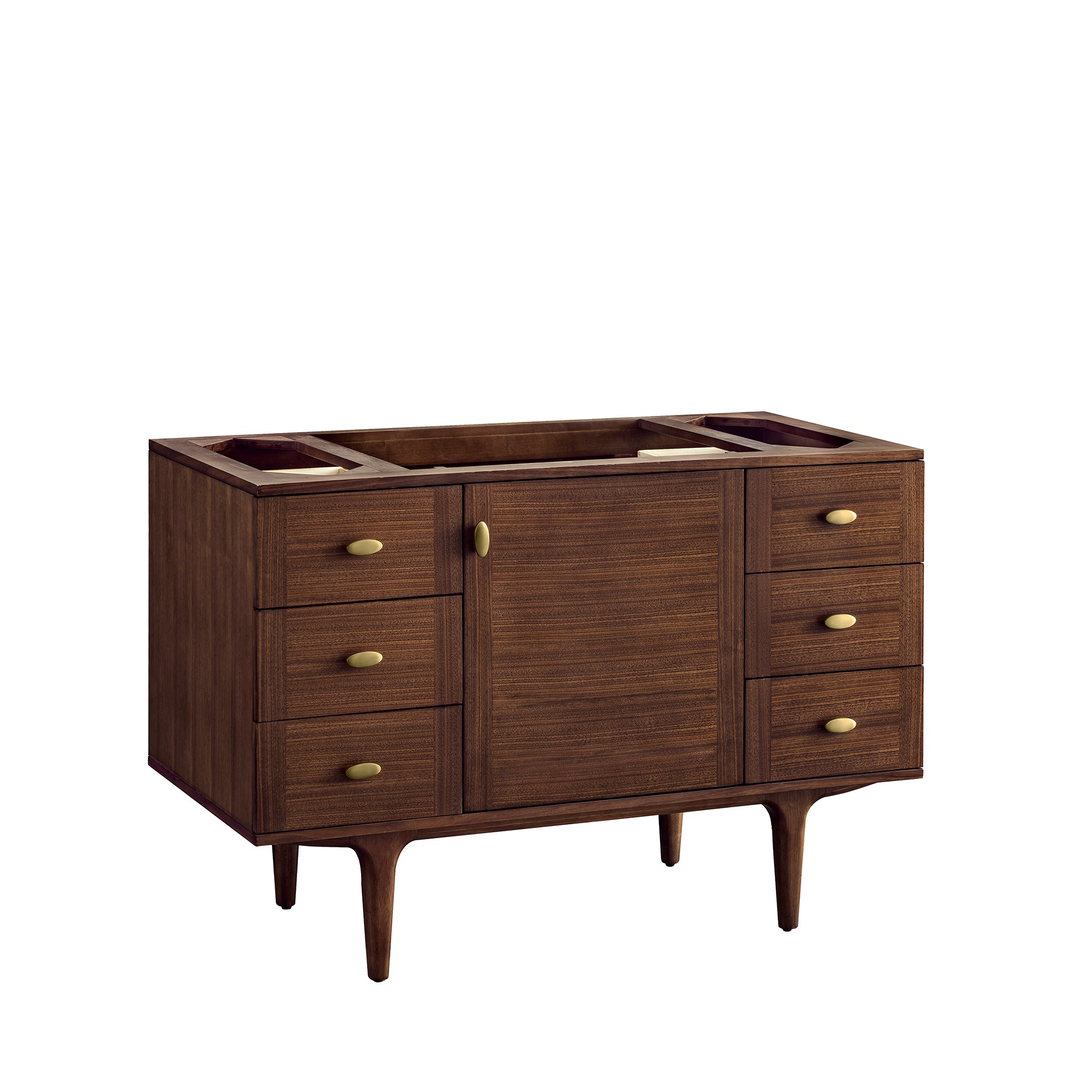 James Martin Vanities Amberly 48" Single Vanity - Mid-Century Walnut