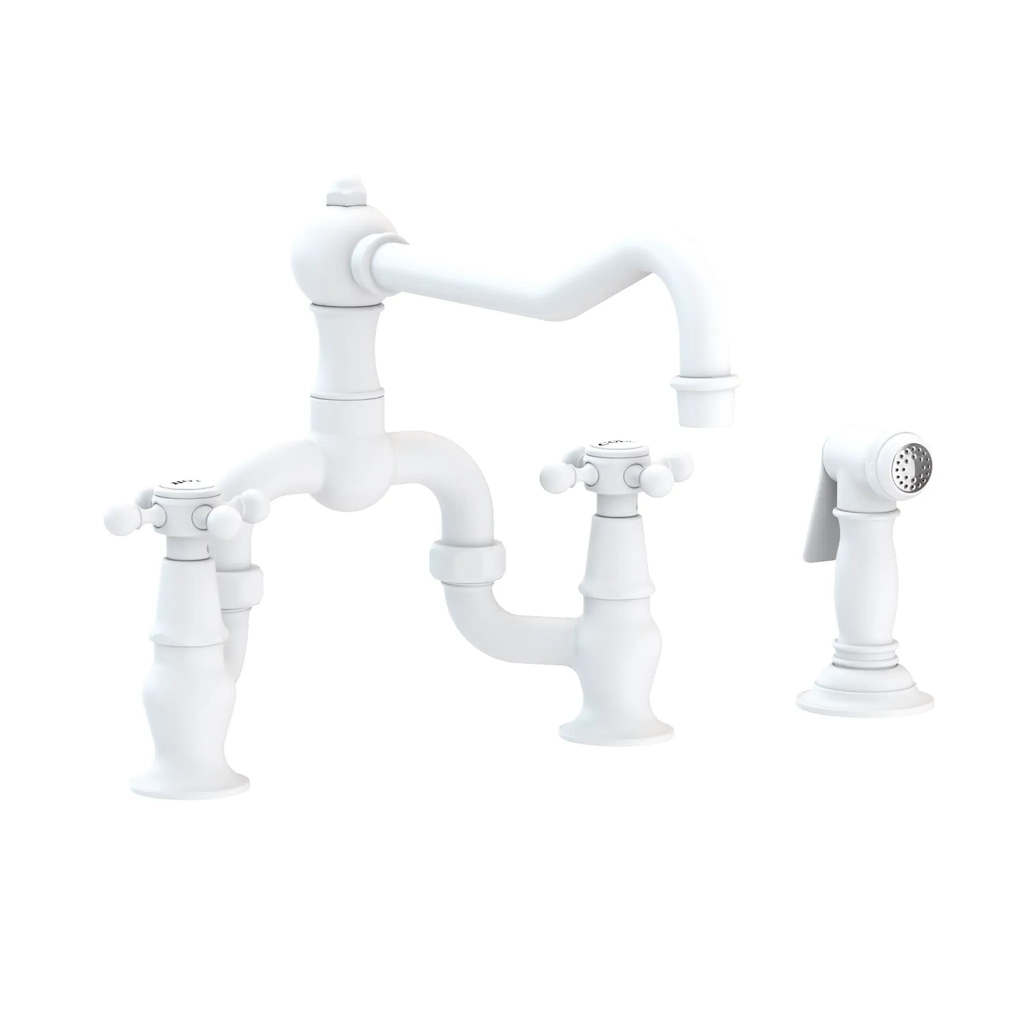 Newport Brass Chesterfield Kitchen Bridge Faucet with Side Spray by Newport Brass