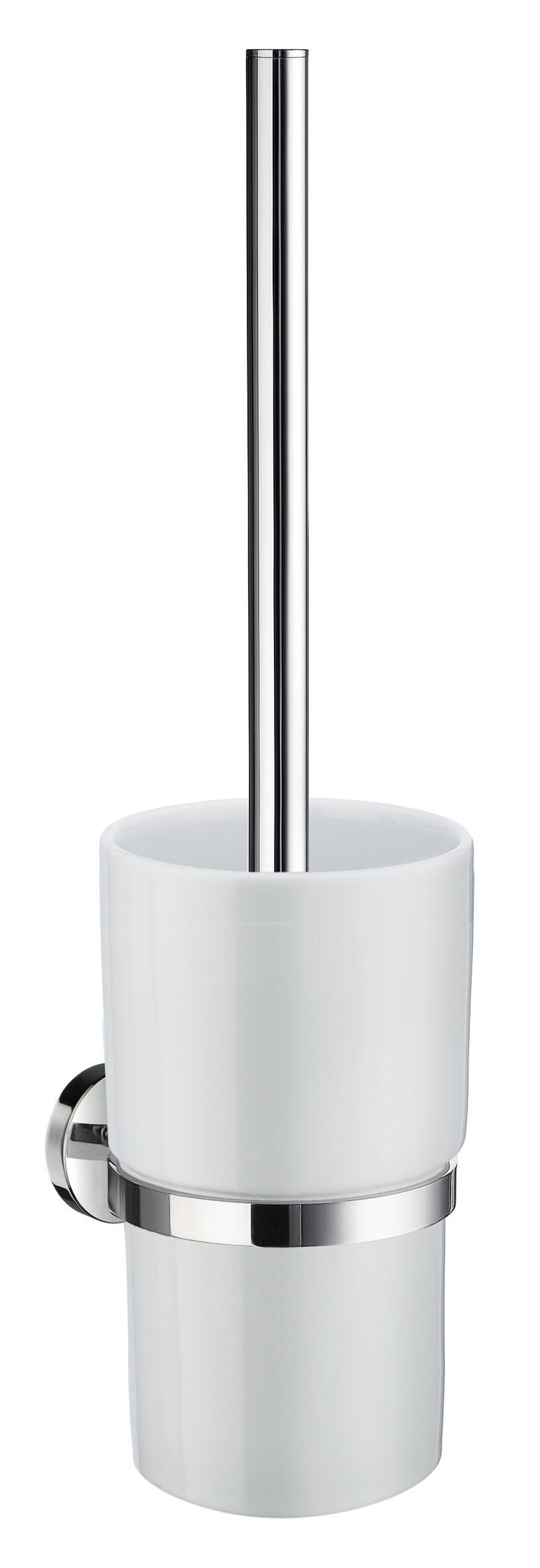 polished chrome toilet brush