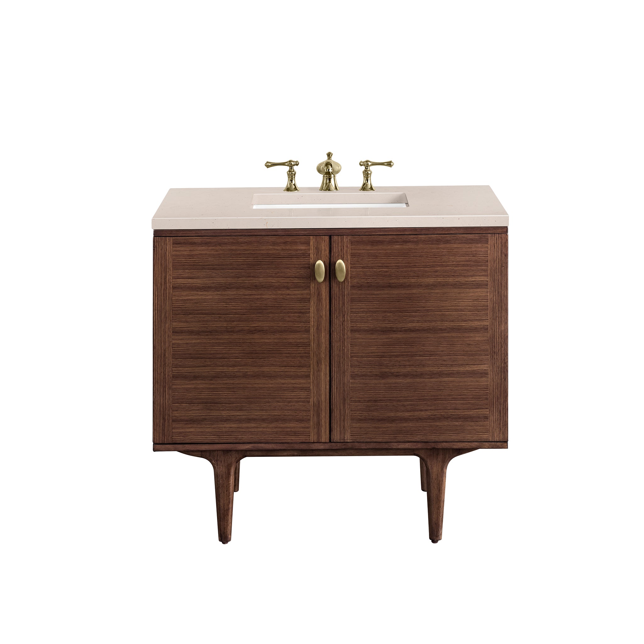 James Martin Vanities Amberly 36" Single Vanity - Mid-Century Walnut